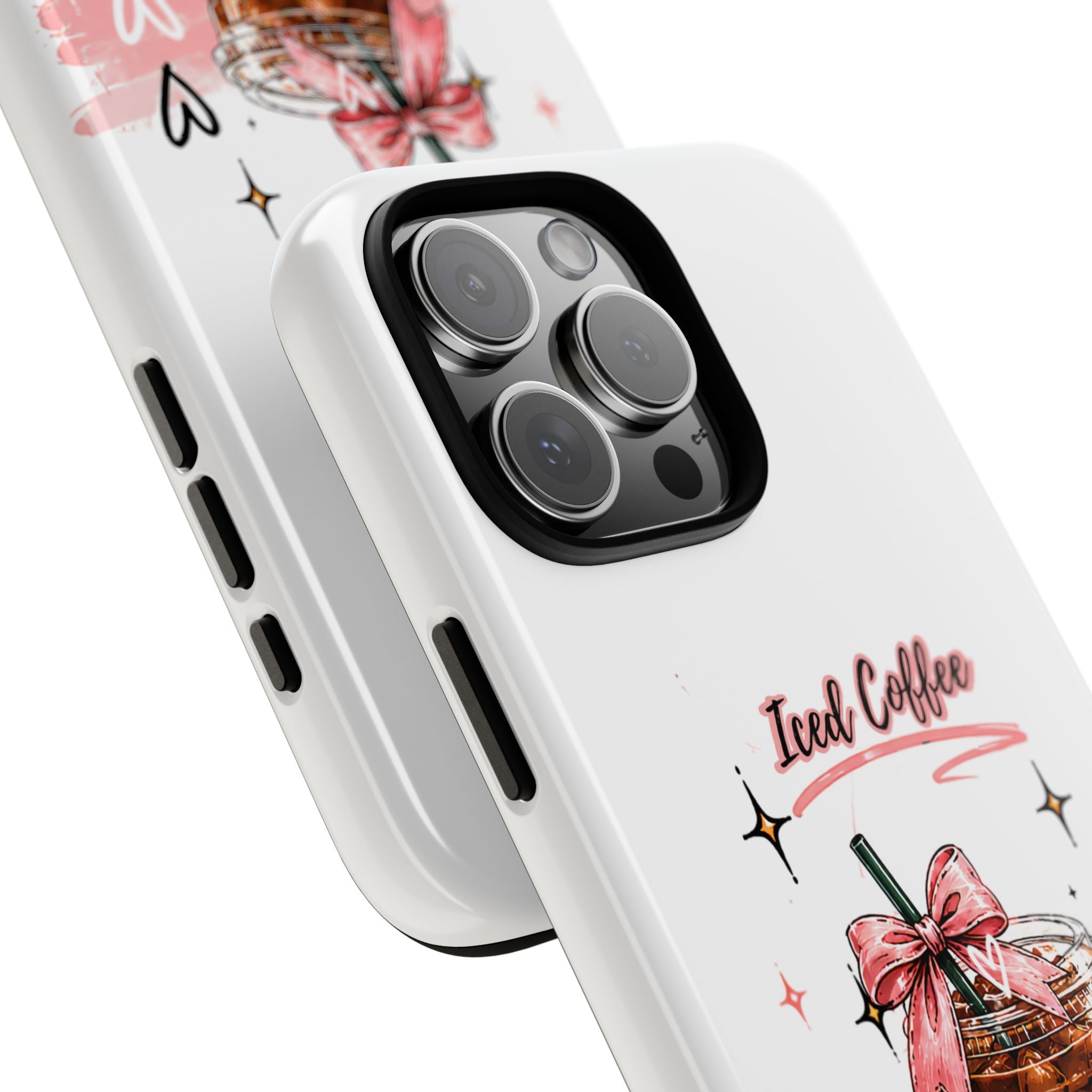 Iced Coffee Phone Case – Cute Pink Boba Design ("Iced coffee is my person")