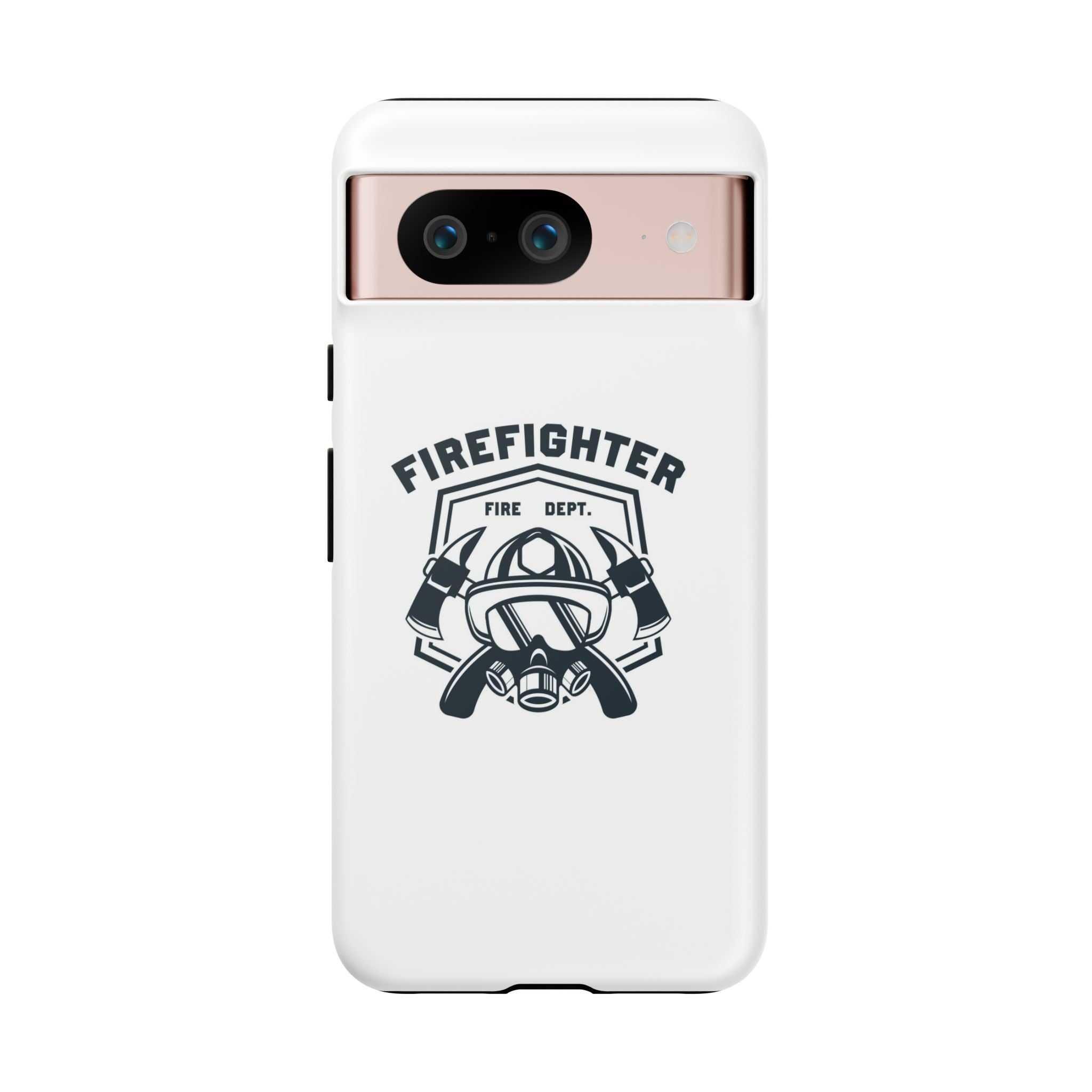 Firefighter Tough Phone Case — Fire Dept Helmet & Axes Protective Cover