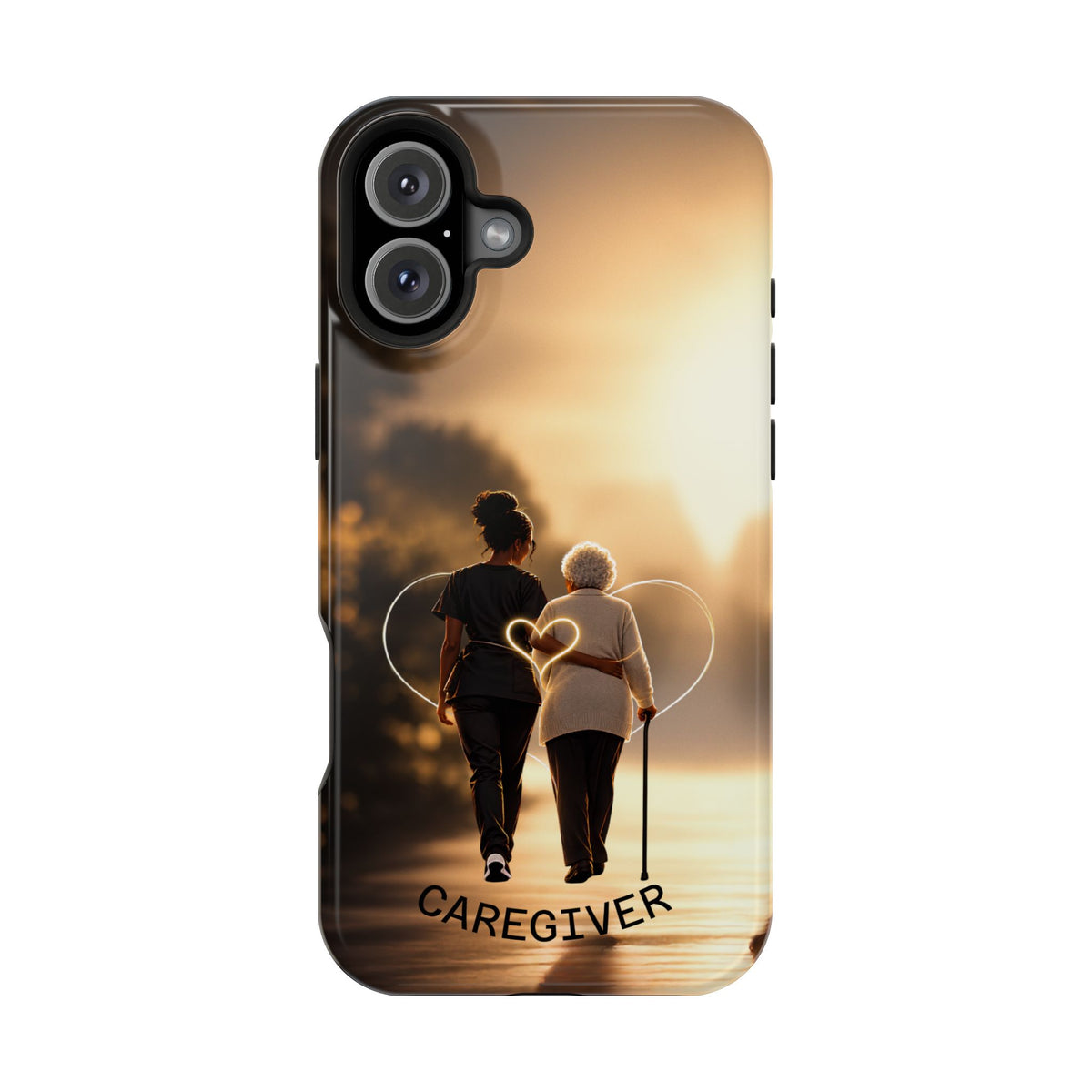 Caregiver Phone Case — Impact-Resistant Protective Case with Heart Design