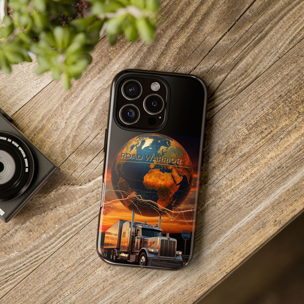 Truck Driver Phone Case — 'Global Road Warrior' Semi Truck Globe Tough Phone Cover