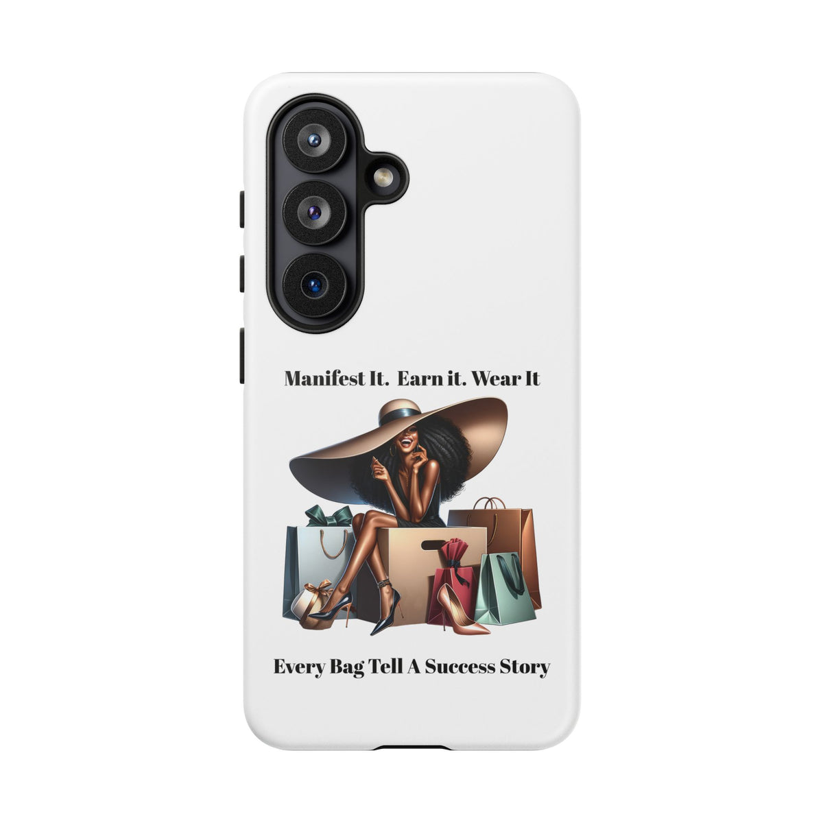 Phone Case - "Manifest It. Earn It. Wear It." Chic Shopper Design