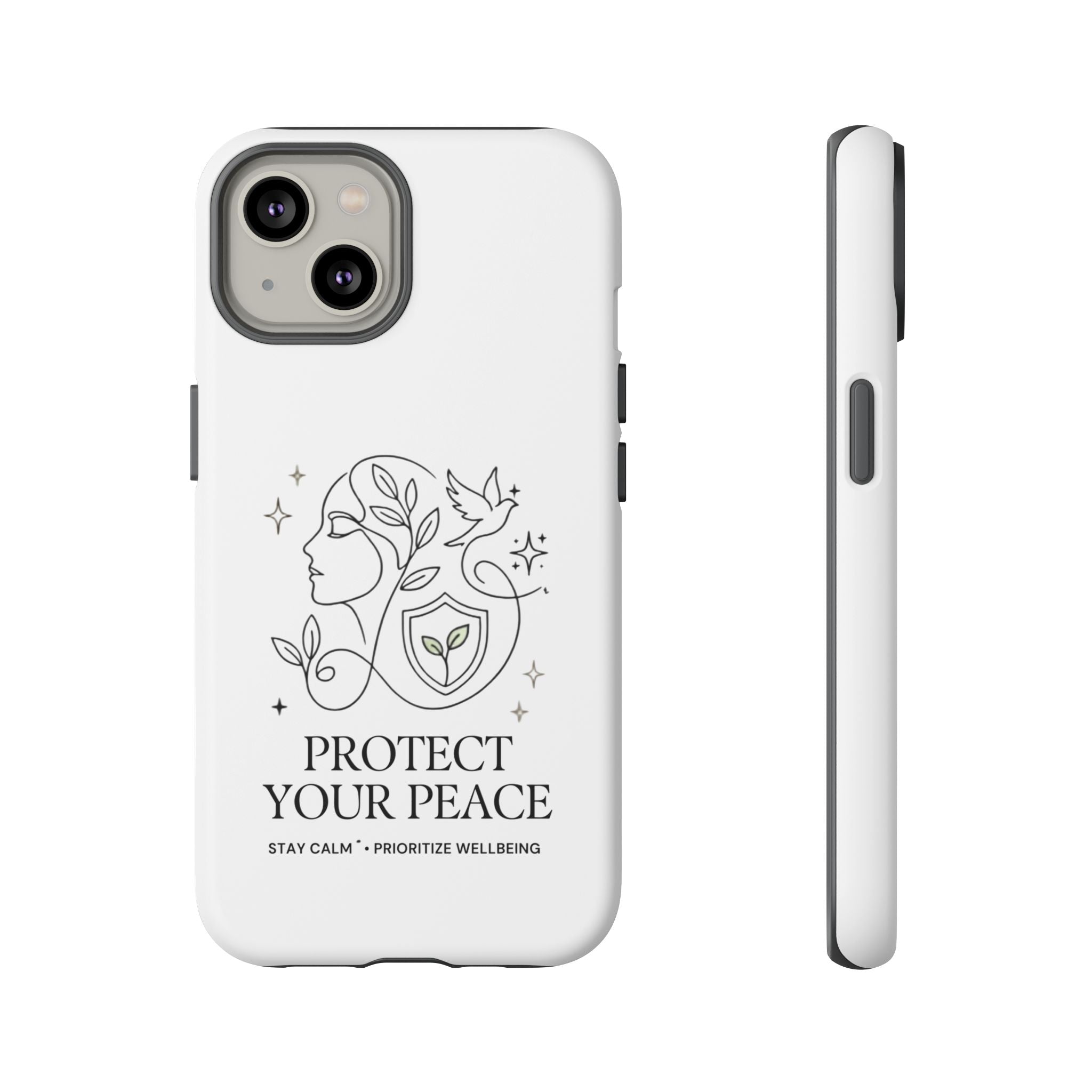 Protect Your Peace Phone Case – Minimalist Wellness iPhone Cover