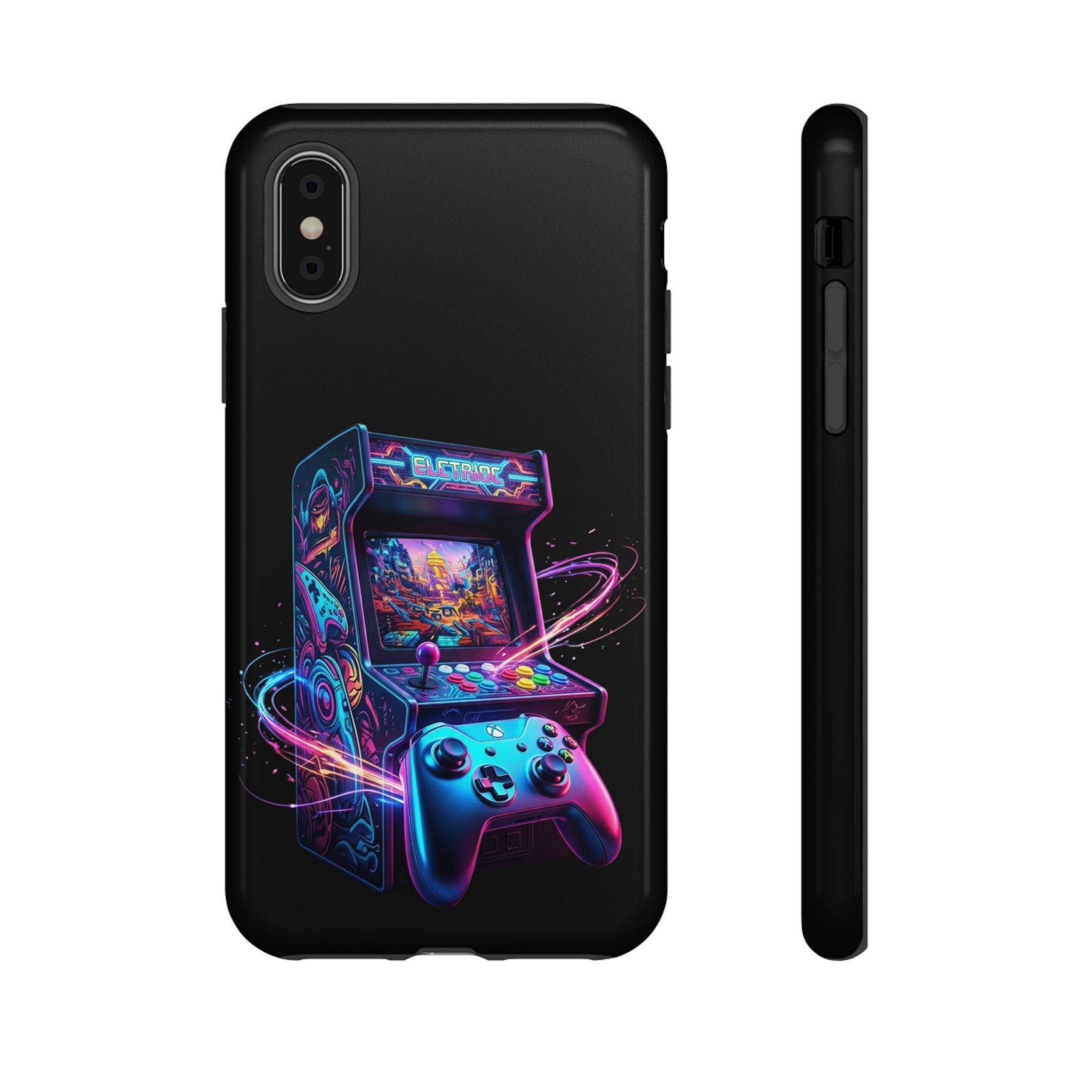 Retro Arcade Phone Case — Neon Gaming Controller Design