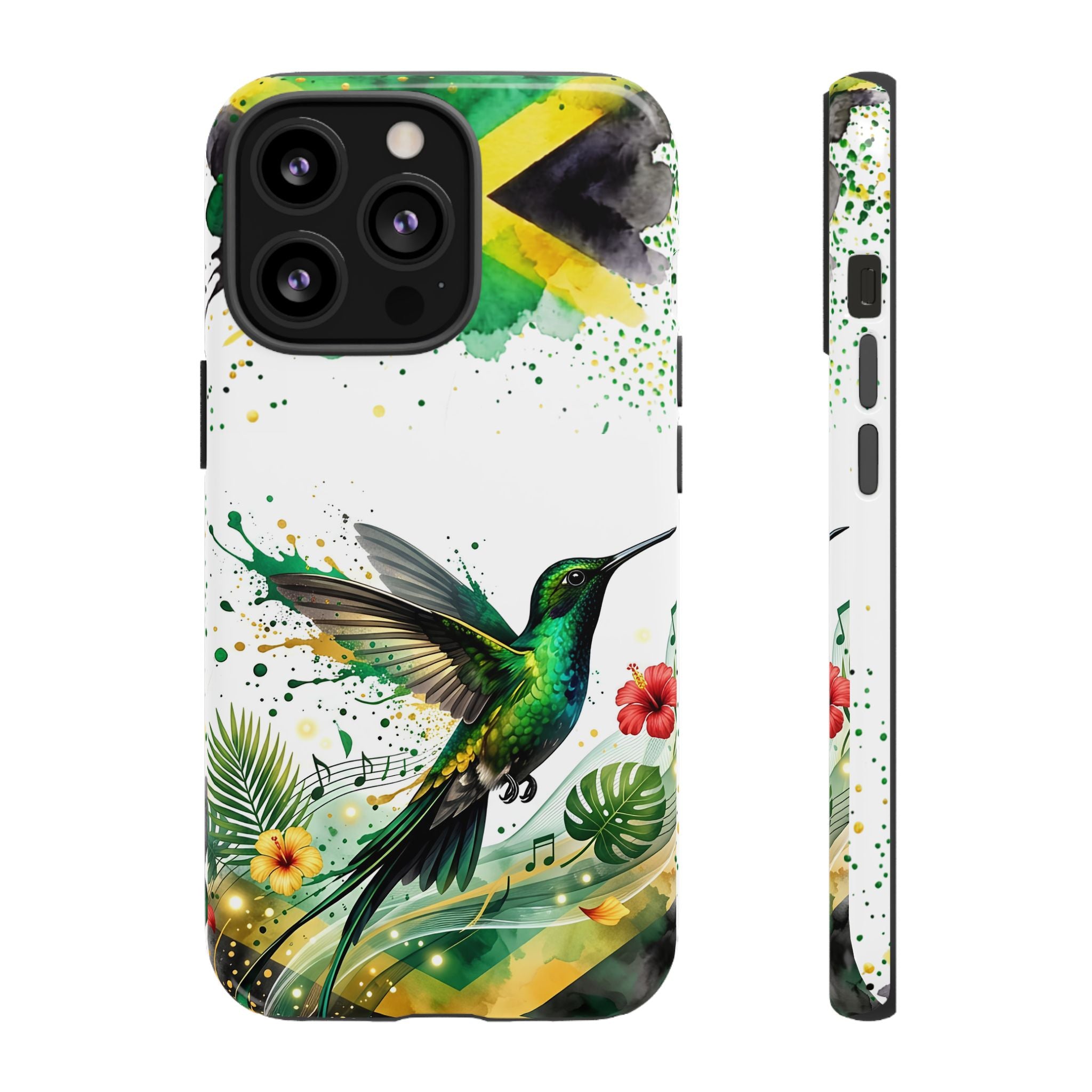 Hummingbird Jamaica Tough Phone Case – Tropical Floral Protective Cover