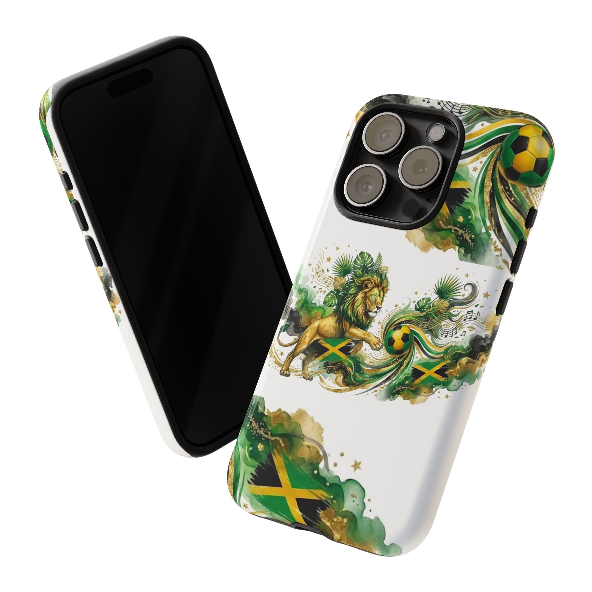 Jamaica Lion Phone Case — Jamaican Flag Rasta Protective Tough Case