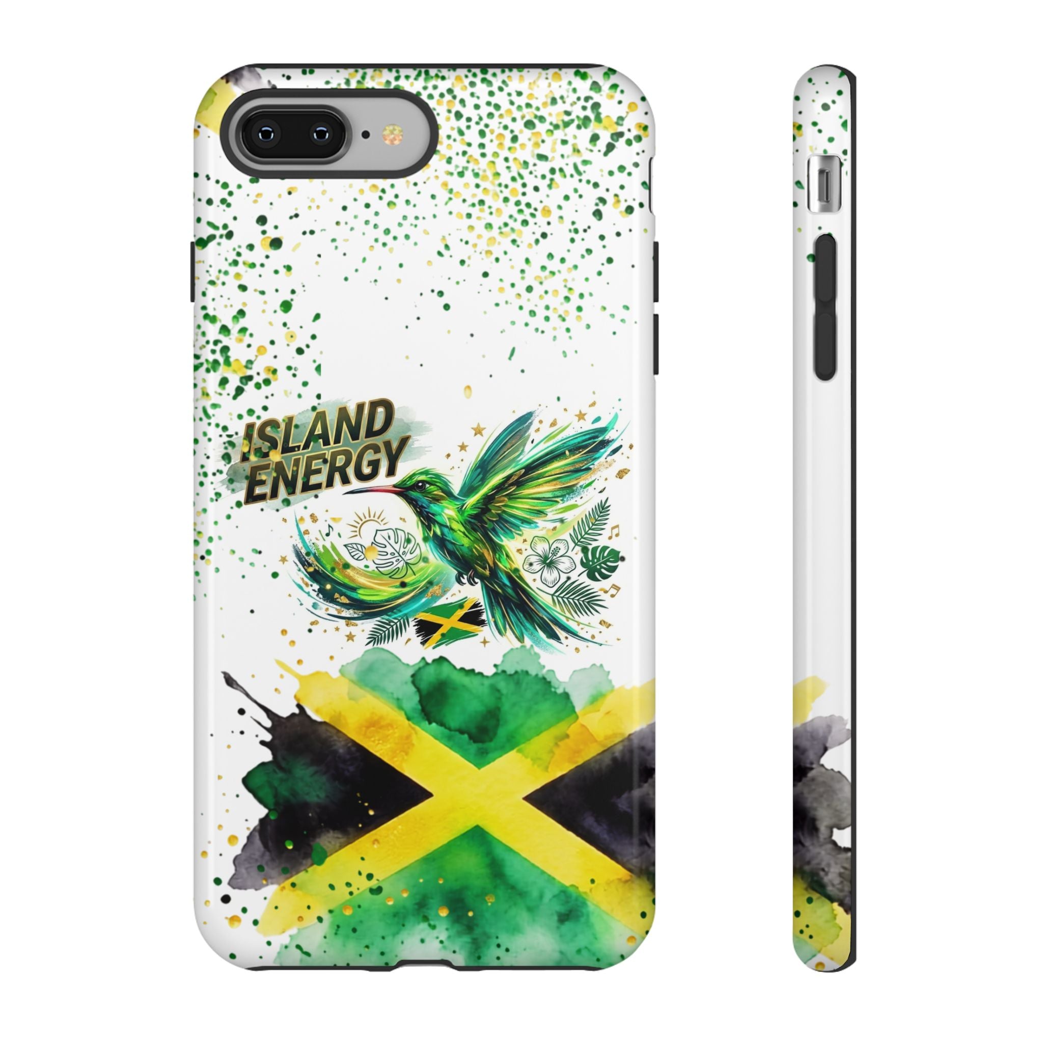 Island Energy Tough Phone Case — Colorful Hummingbird & Tropical Sunset Protective Cover