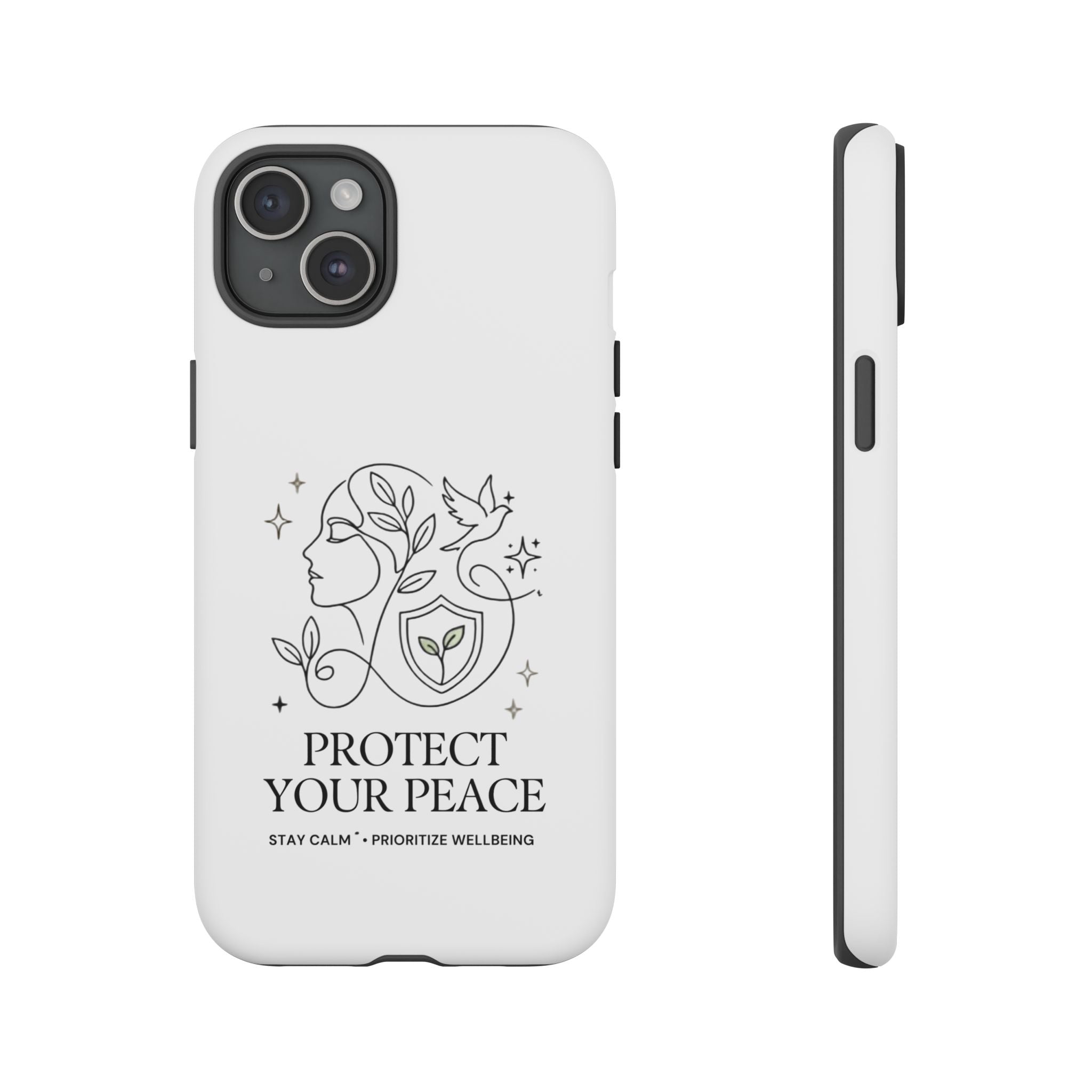 Protect Your Peace Phone Case – Minimalist Wellness iPhone Cover