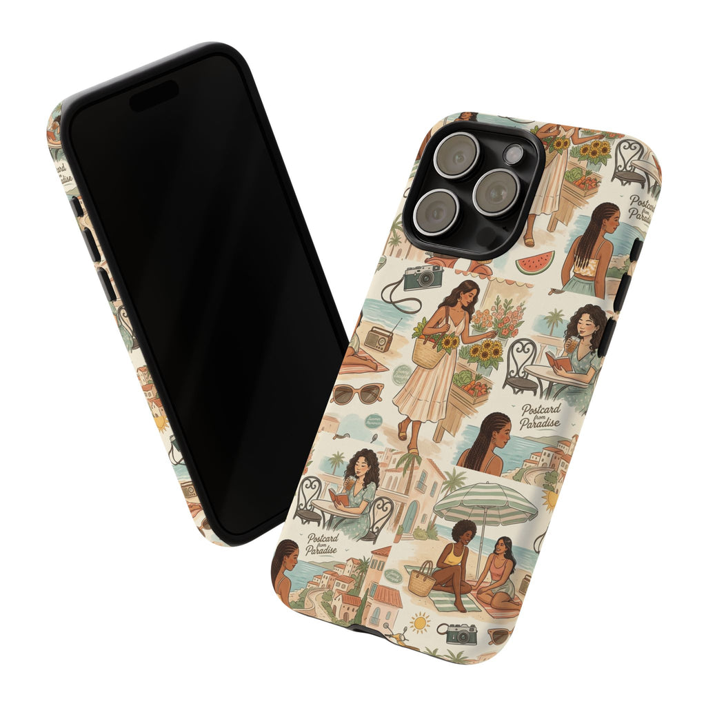 Tropical Vacation Phone Case — Vintage Beach Women Pattern