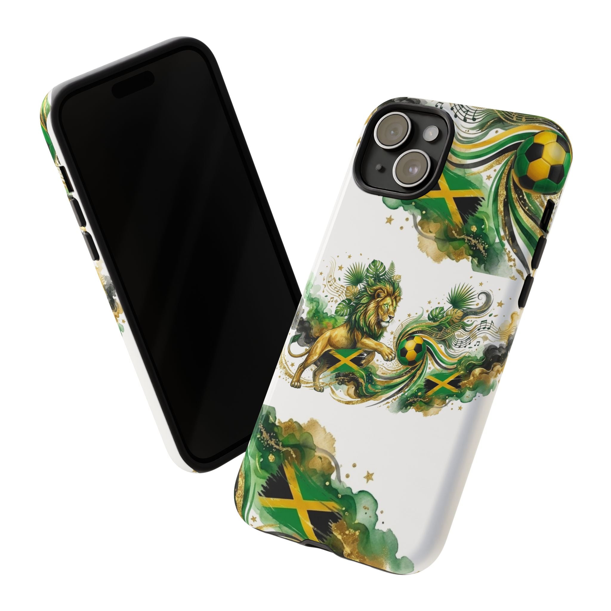 Jamaica Lion Phone Case — Jamaican Flag Rasta Protective Tough Case