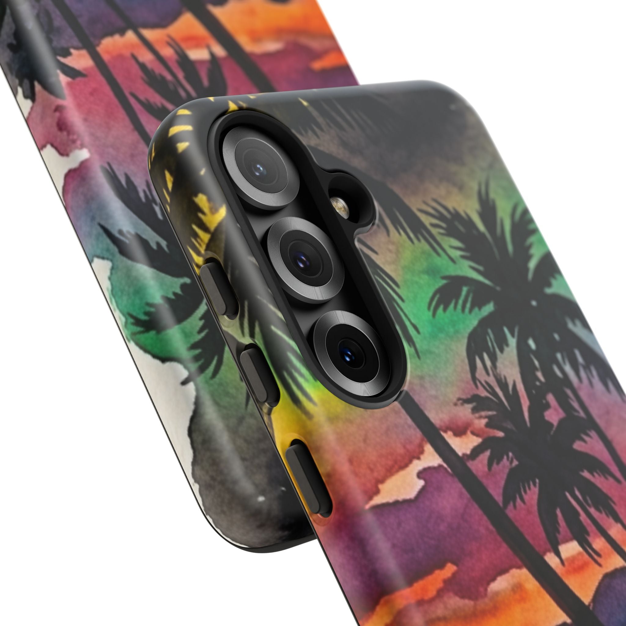 Tropical Sunset Phone Case – Palm Tree Beach Protective Cover