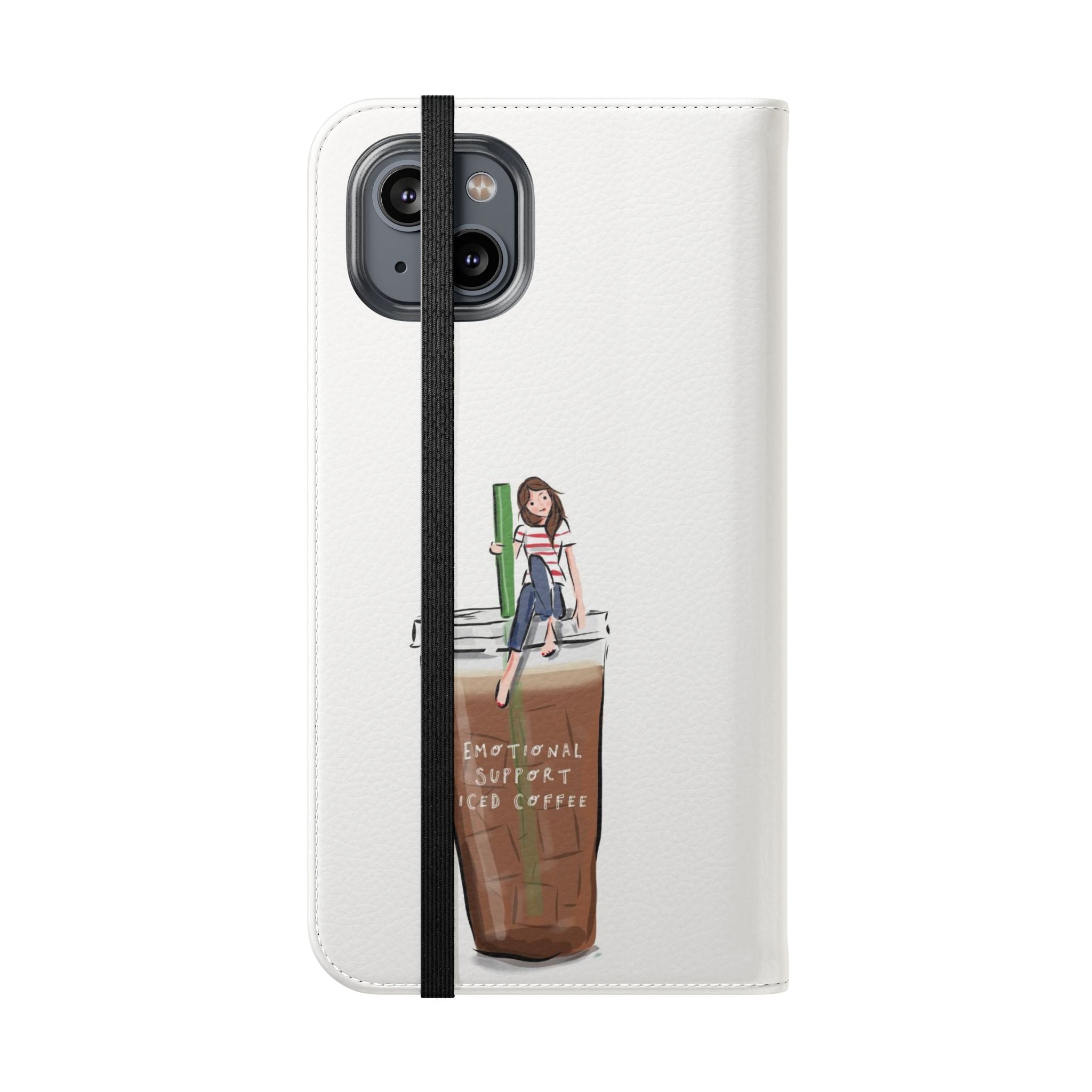 Flip Case — "Emotional Support Iced Coffee" Phone Wallet Case