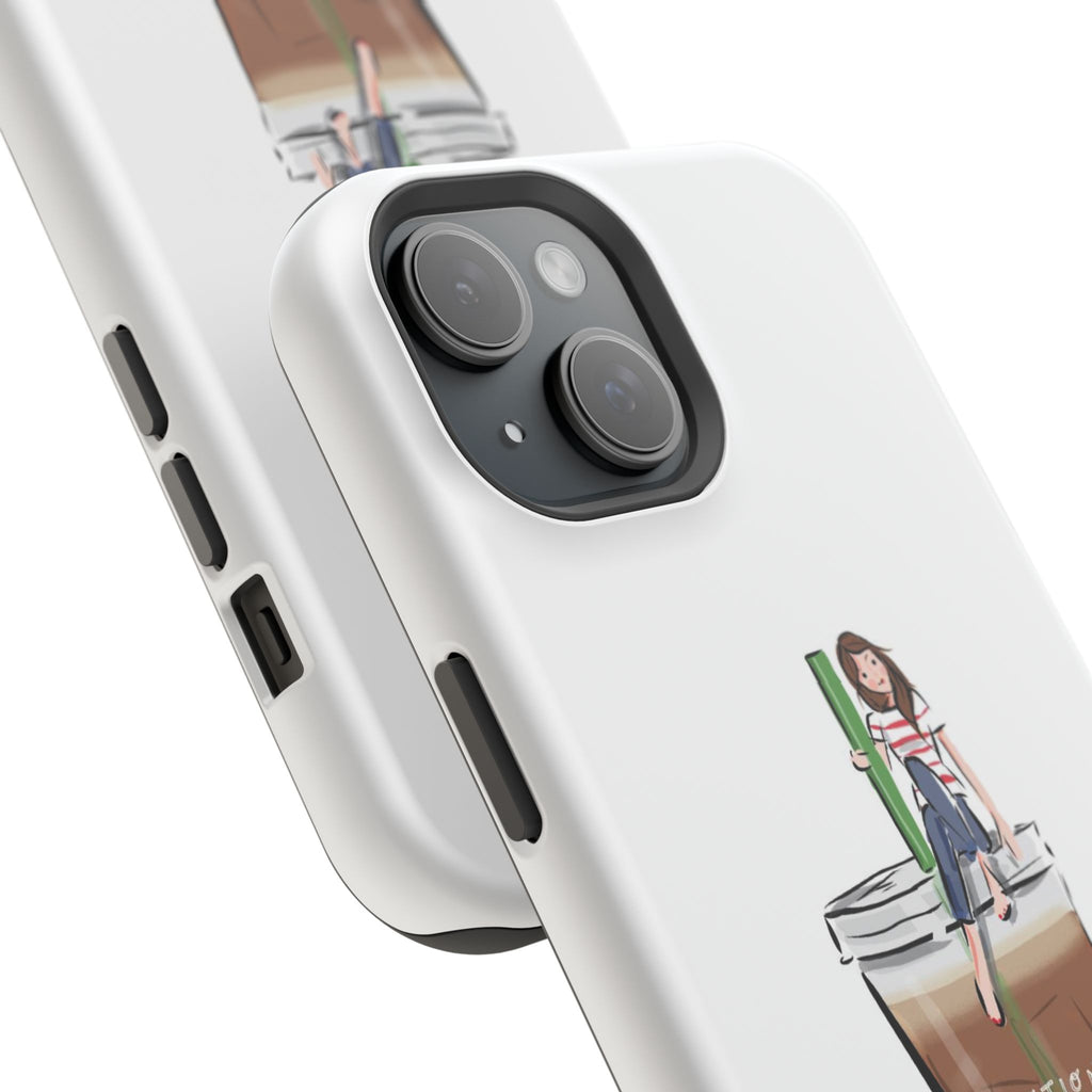 Iced Coffee & Me Phone Case — Cute Illustration 'Emotional Support Iced Coffee' Impact-Resistant Case