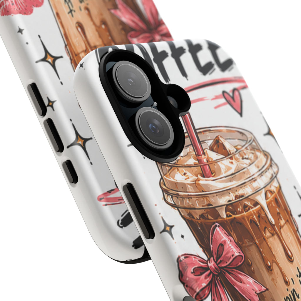 Phone Case — "Keepin' It Cute & Caffeinated" Iced Coffee Design