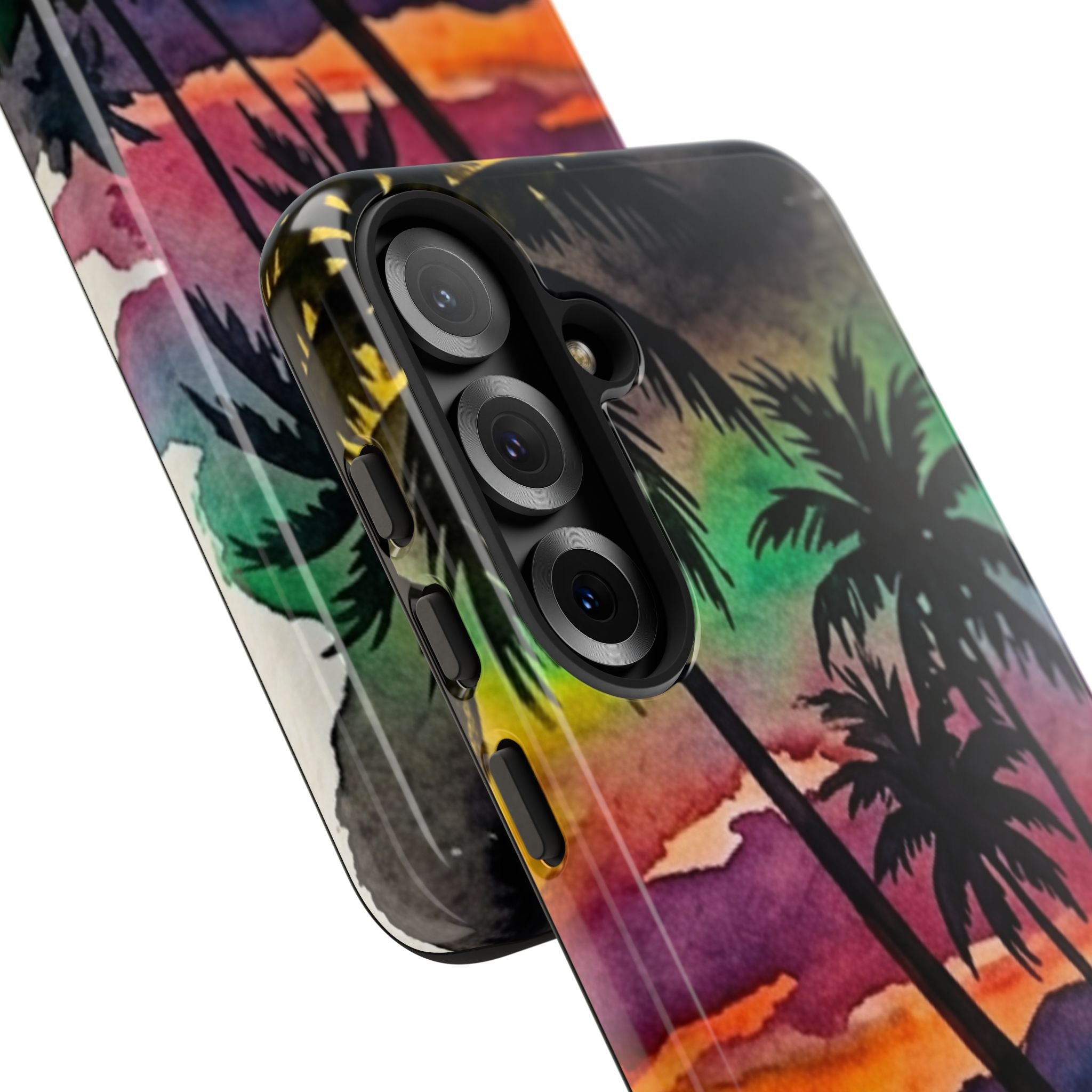Tropical Sunset Phone Case – Palm Tree Beach Protective Cover