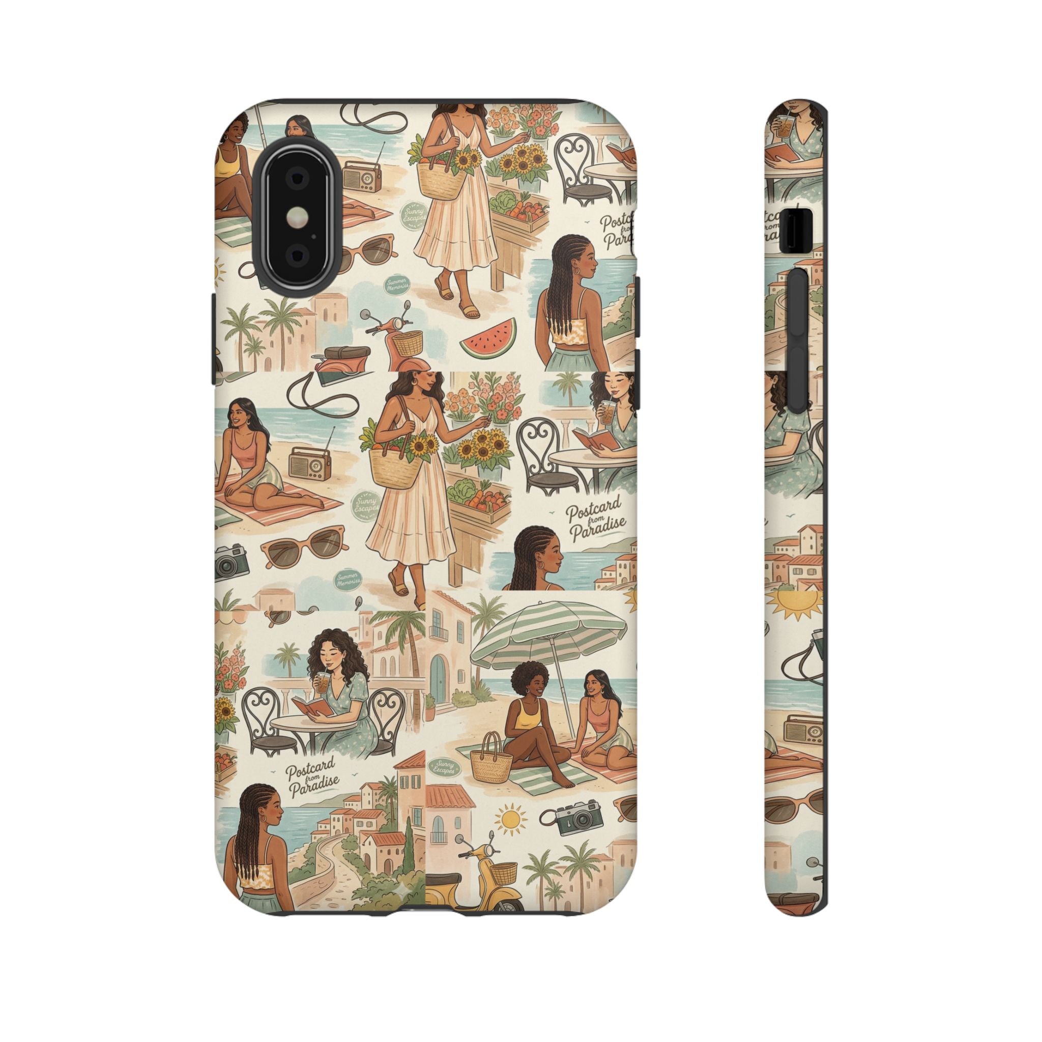 Tropical Vacation Phone Case — Vintage Beach Women Pattern