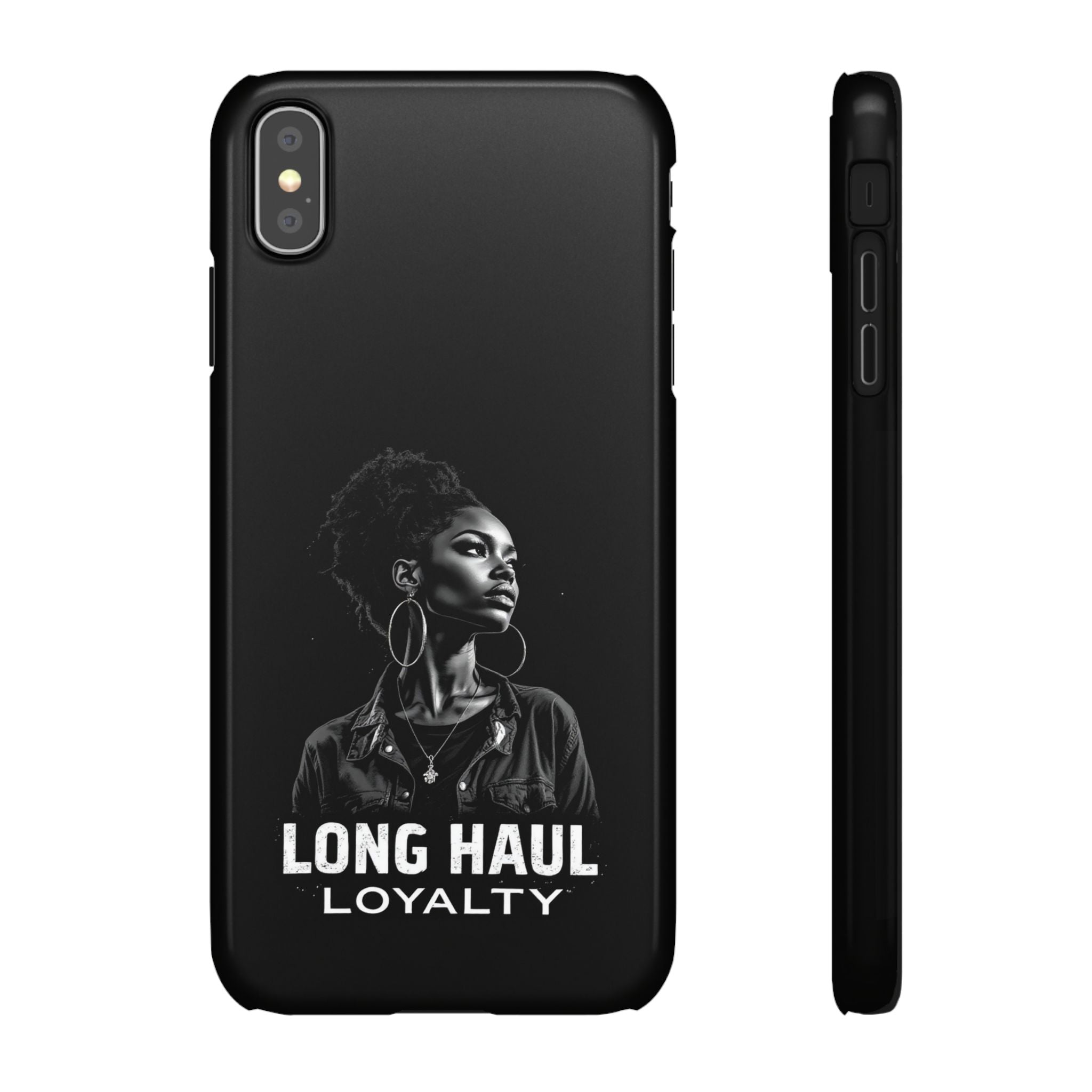 Phone Case — "Long Haul Loyalty" Black Portrait Snap Case