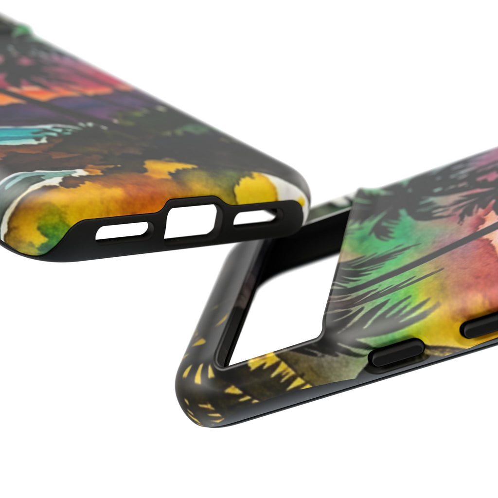 Tropical Sunset Phone Case – Palm Tree Beach Protective Cover