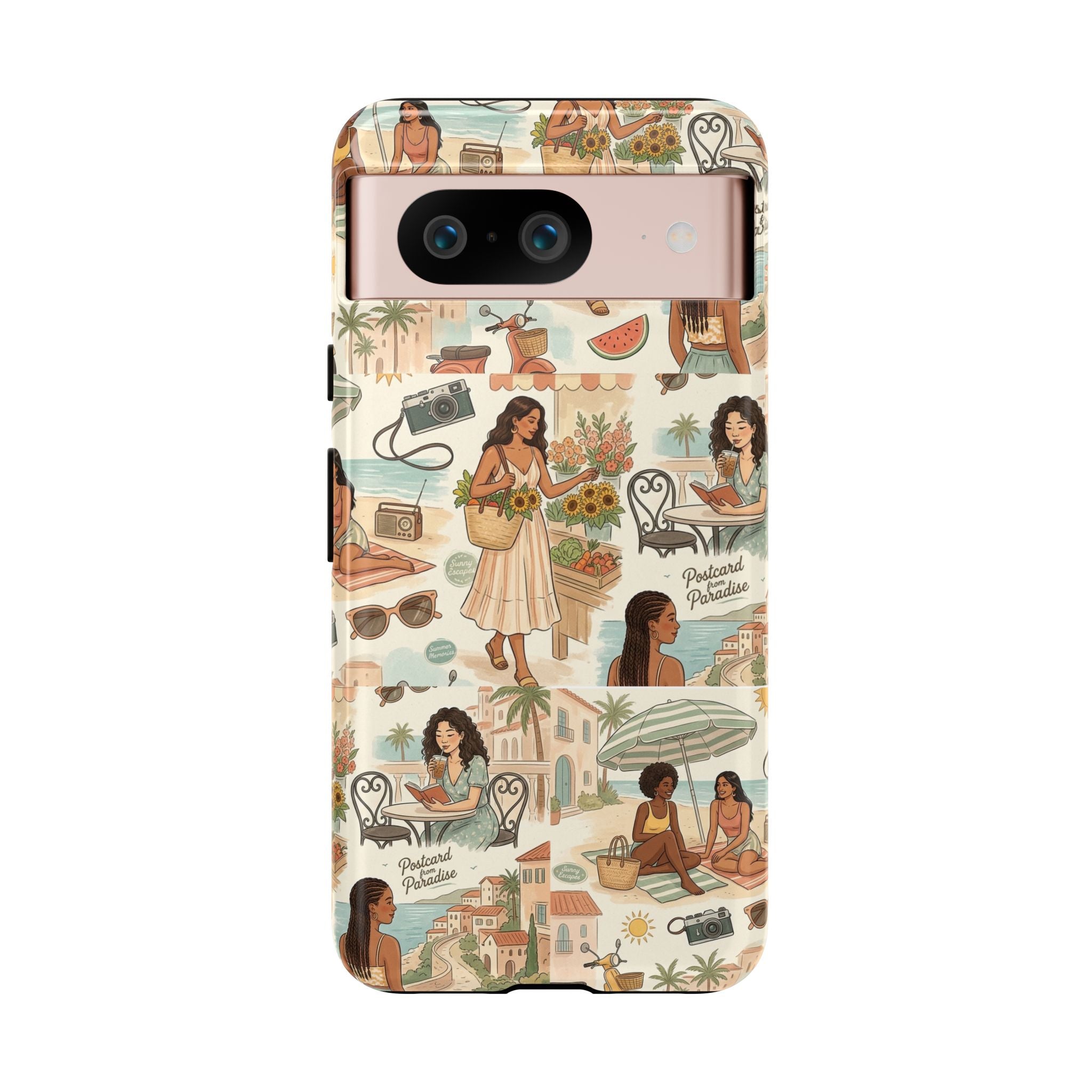 Tropical Vacation Phone Case — Vintage Beach Women Pattern