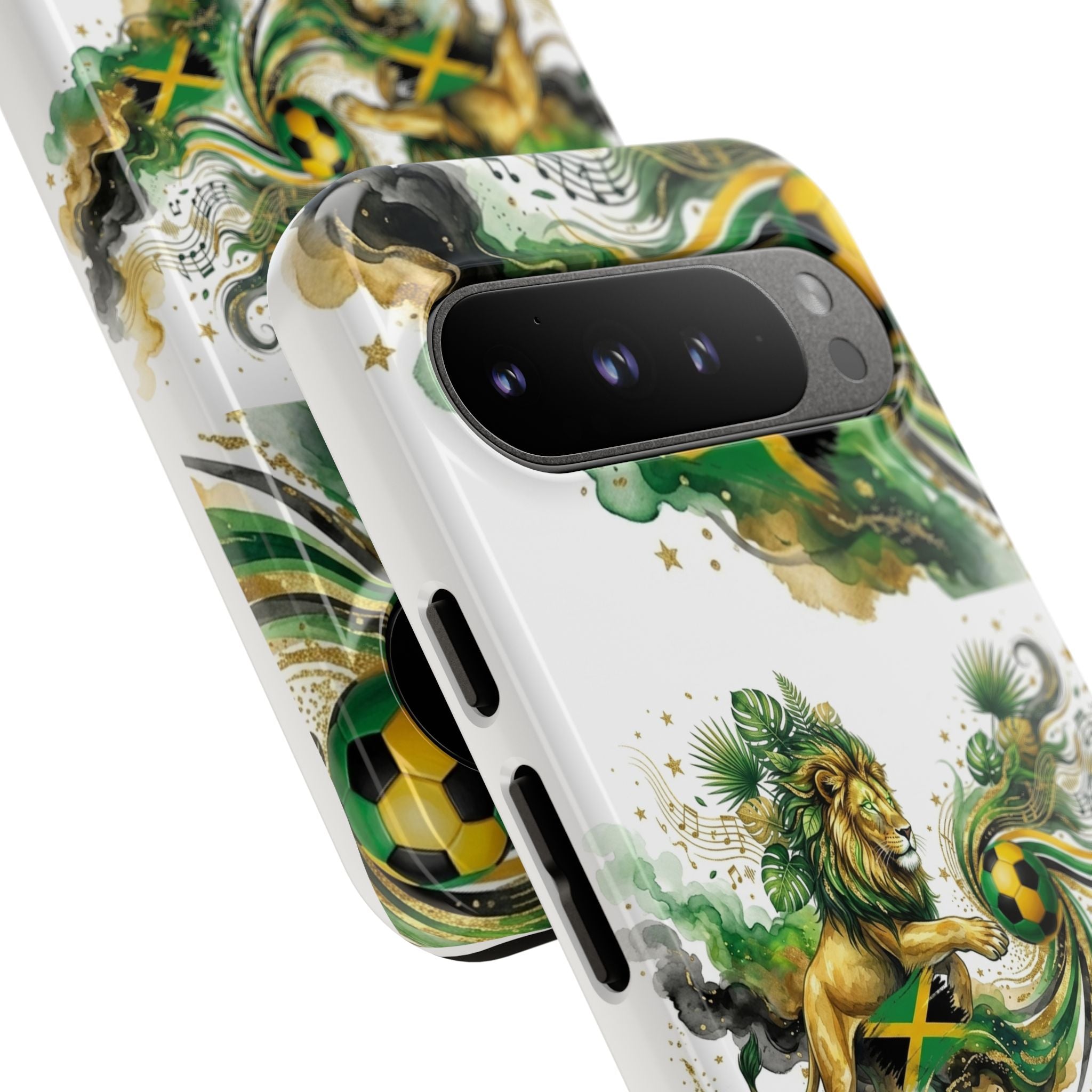 Jamaica Lion Phone Case — Jamaican Flag Rasta Protective Tough Case