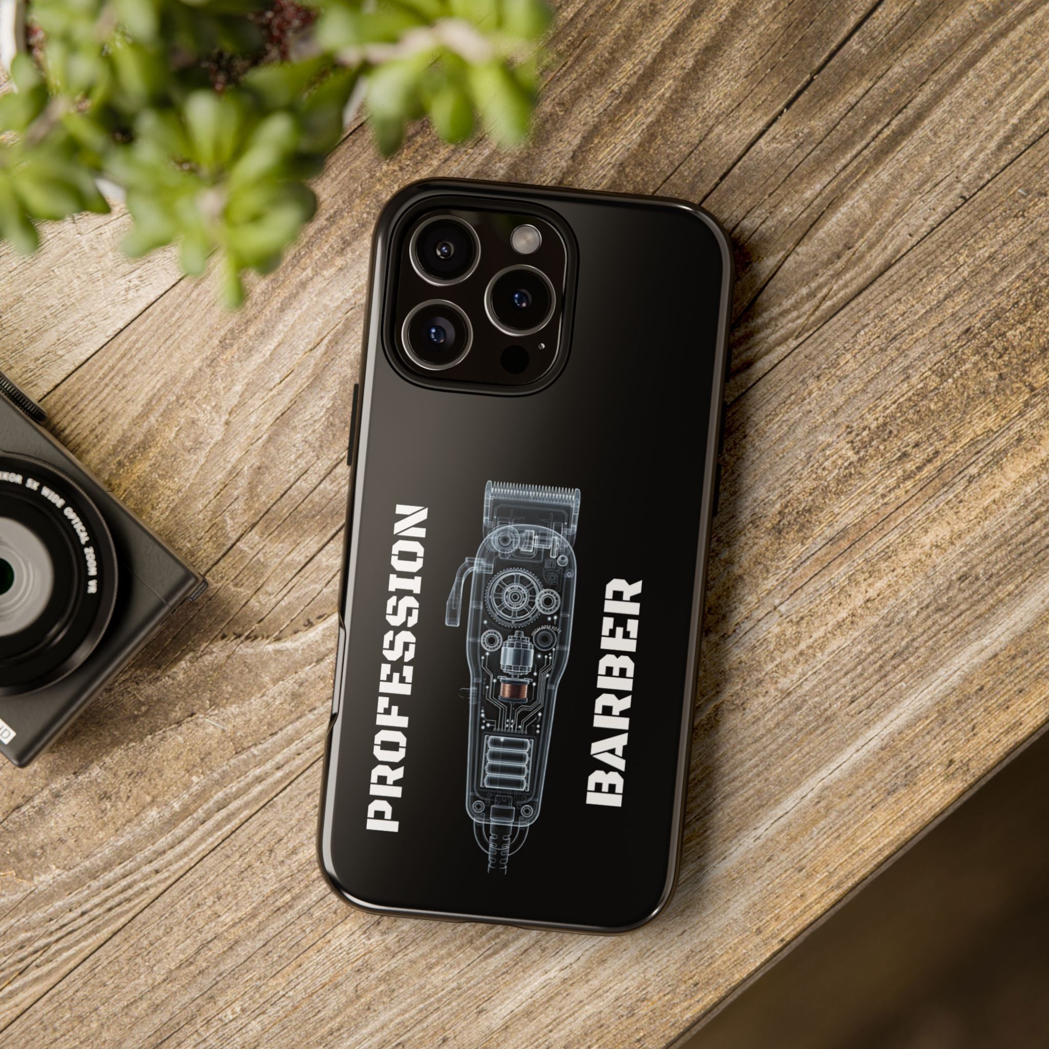 Barber Clip Cord X‑Ray Tough Phone Case – Professional Barber Gift