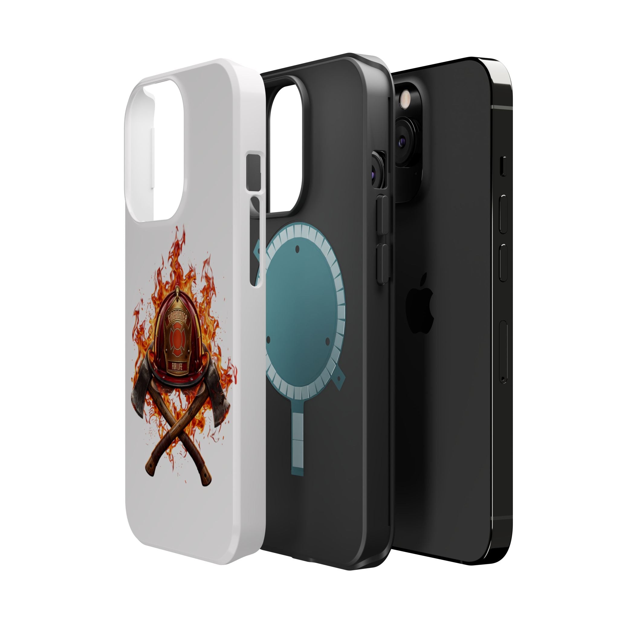 Firefighter Helmet Flames Phone Case — Station 117 Magnetic Impact-Resistant Case