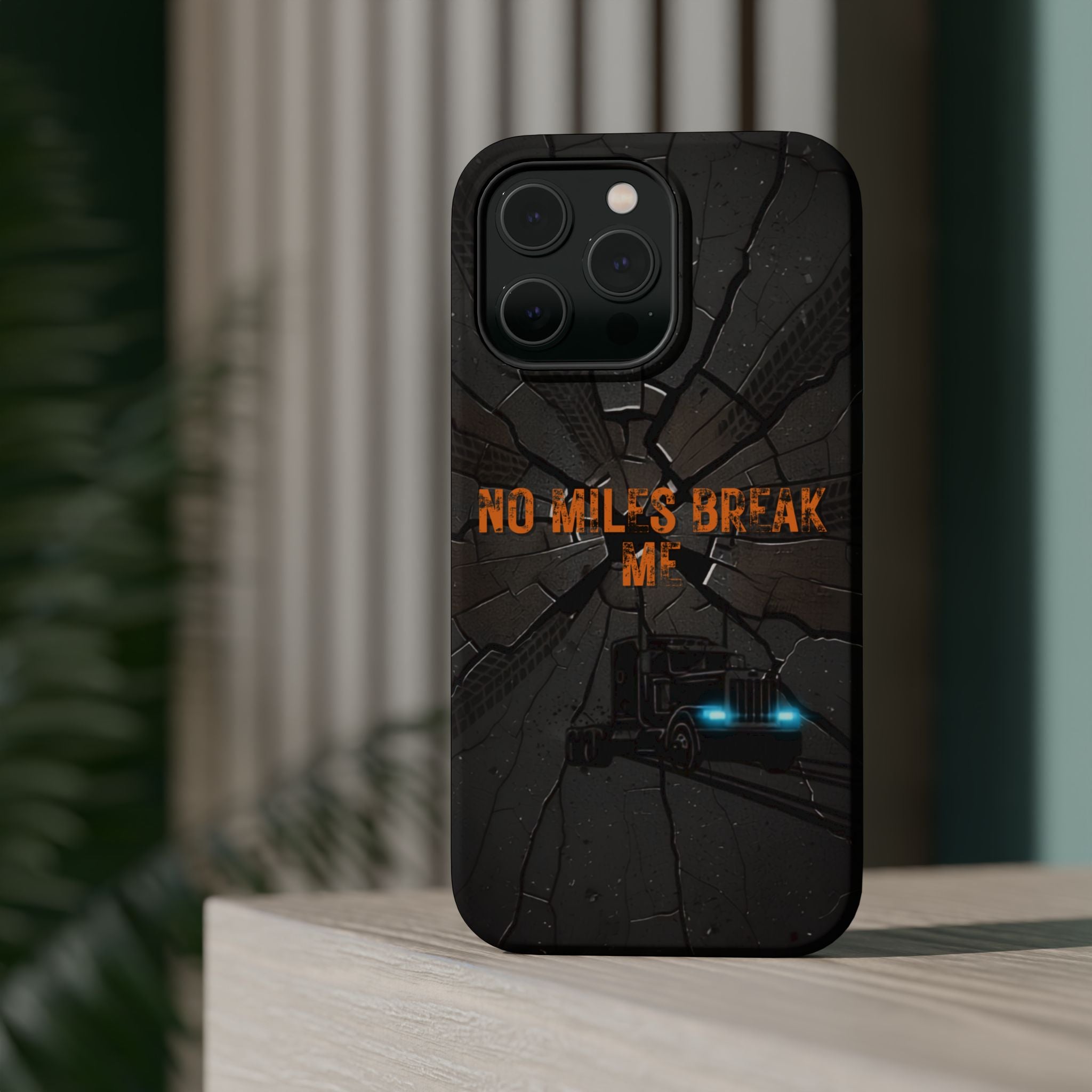 Phone Case — Fiery Semi Truck Magnetic Impact-Resistant Case