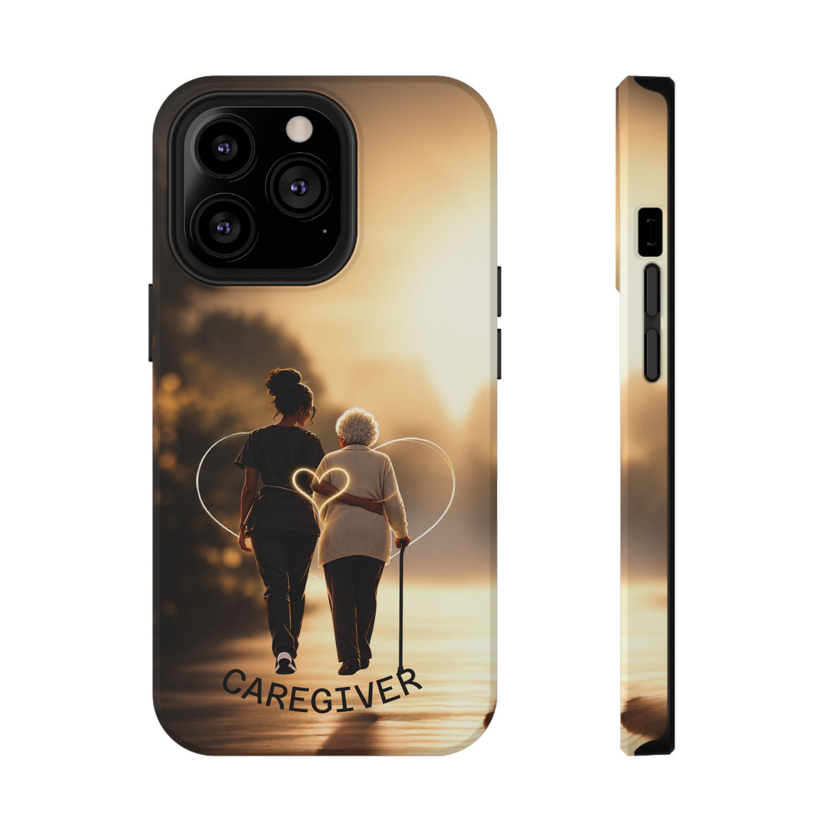 Caregiver Phone Case — Impact-Resistant Protective Case with Heart Design