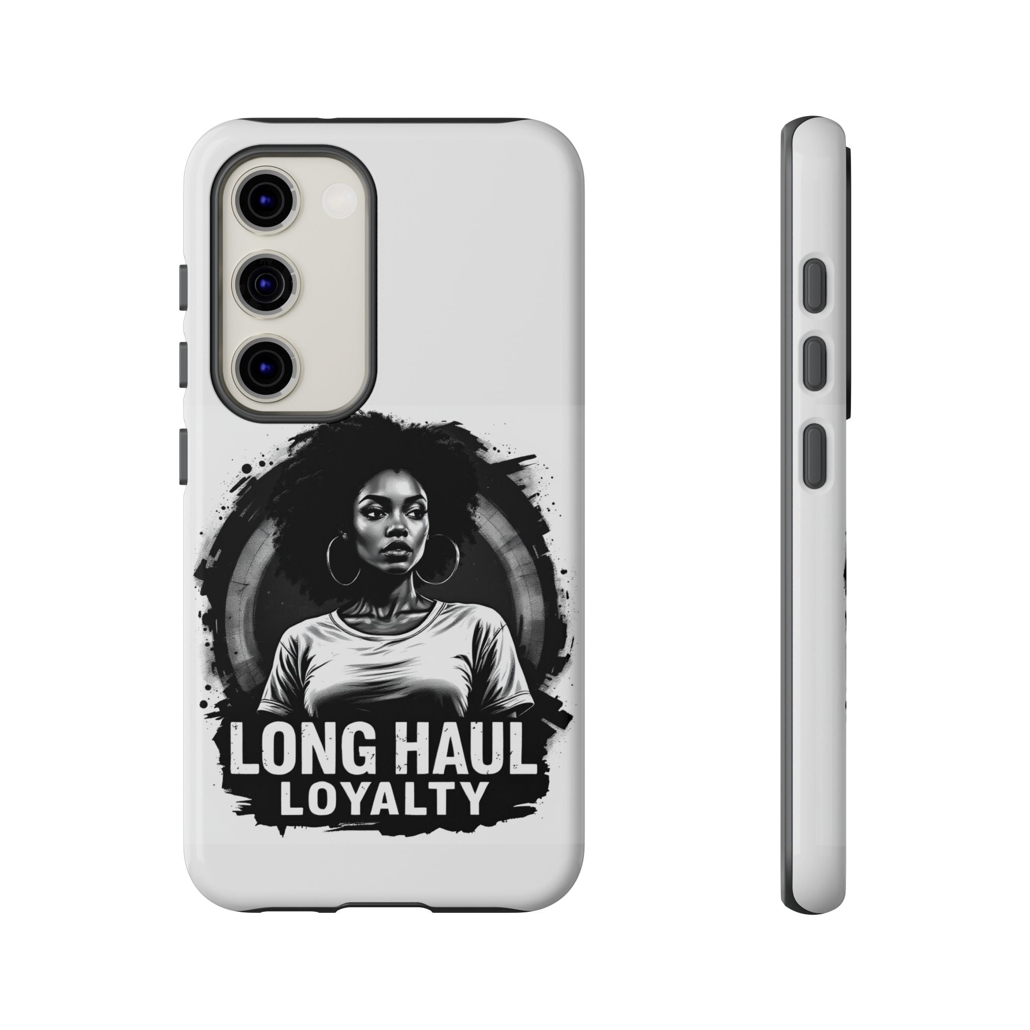 Phone Case — "Long Haul Loyalty" Black & White Portrait Protective Case