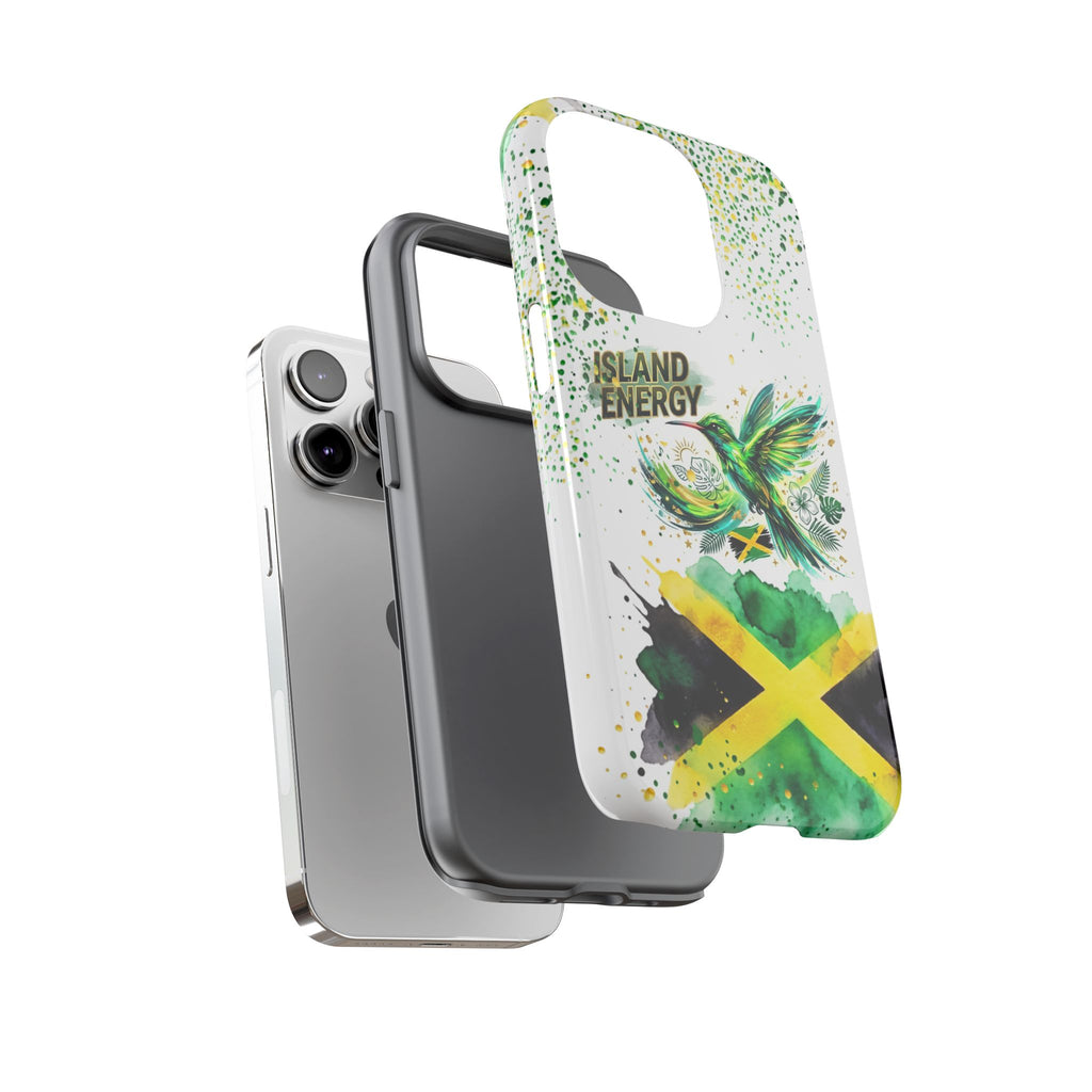 Island Energy Tough Phone Case — Colorful Hummingbird & Tropical Sunset Protective Cover