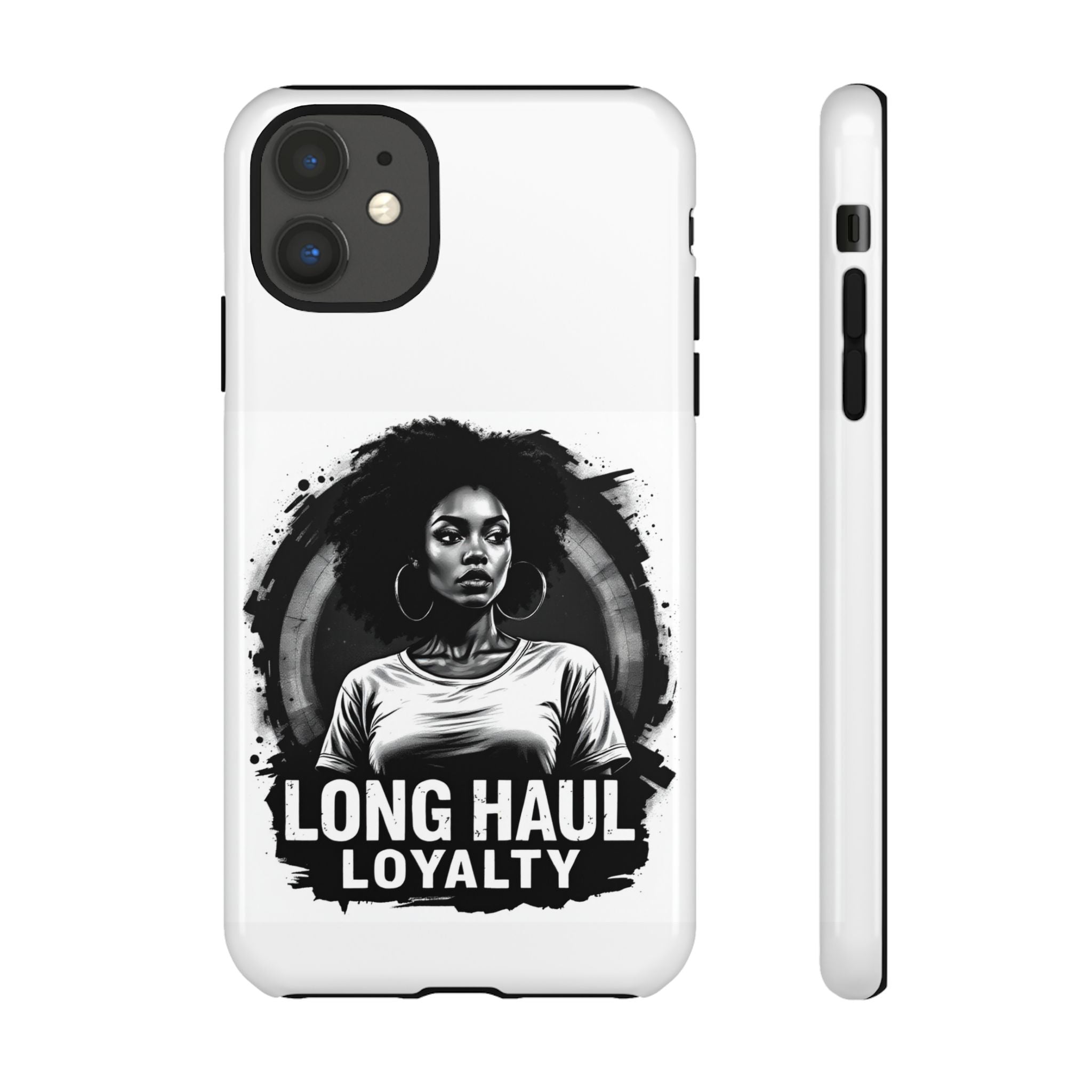 Phone Case — "Long Haul Loyalty" Black & White Portrait Protective Case