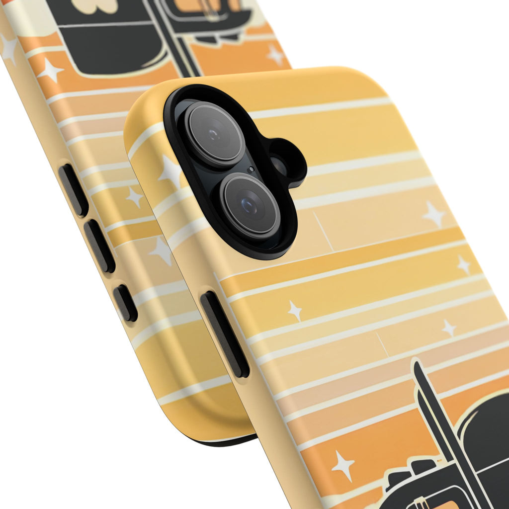 Trucker Heart Phone Case — Retro Semi Truck Protective Phone Cover