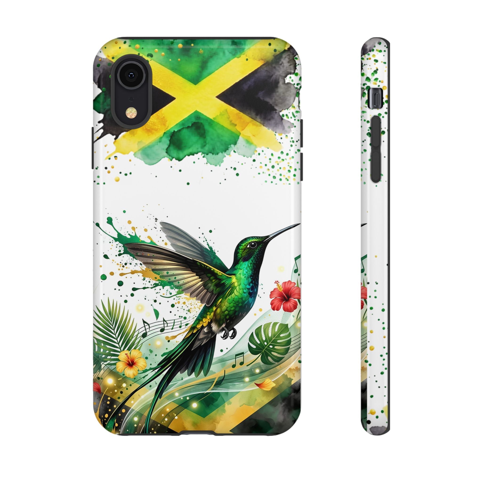 Hummingbird Jamaica Tough Phone Case – Tropical Floral Protective Cover