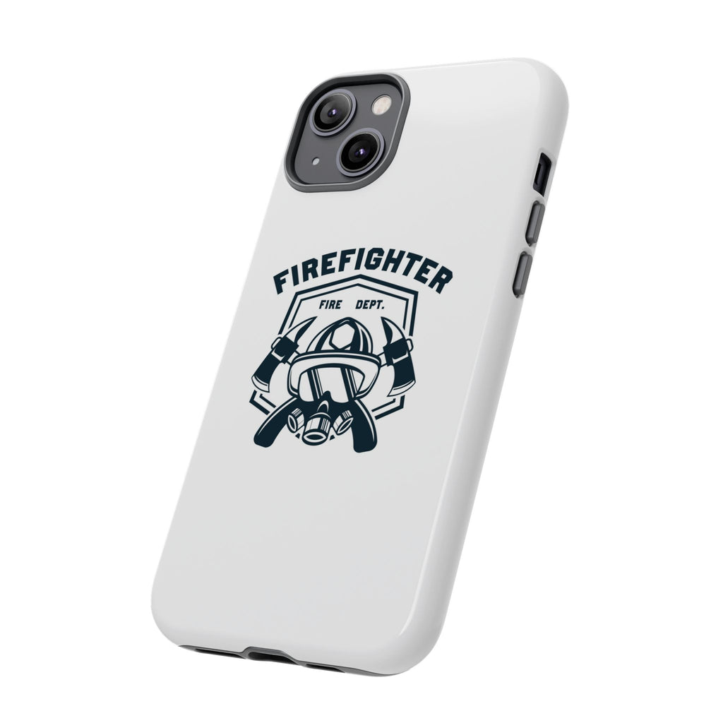 Firefighter Tough Phone Case — Fire Dept Helmet & Axes Protective Cover