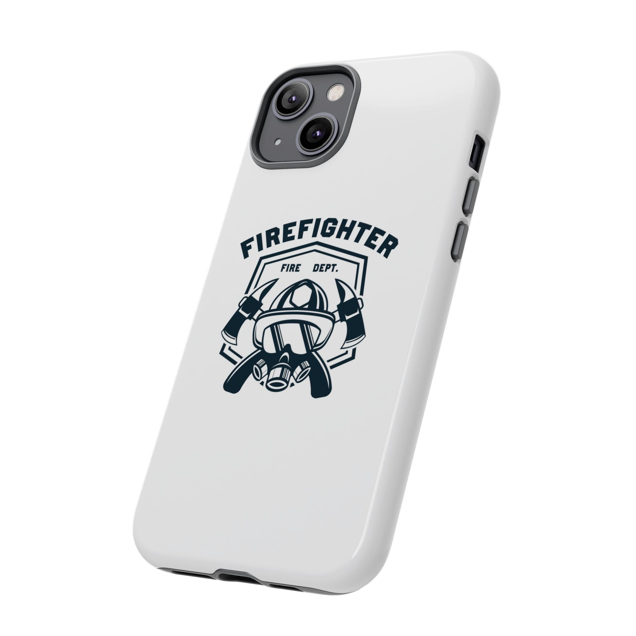 Firefighter Tough Phone Case — Fire Dept Helmet & Axes Protective Cover