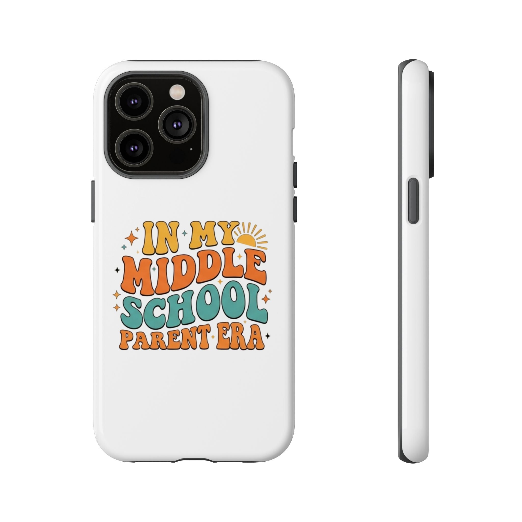 Middle School Parent Phone Case — "In My Middle School Parent Era" Retro Design