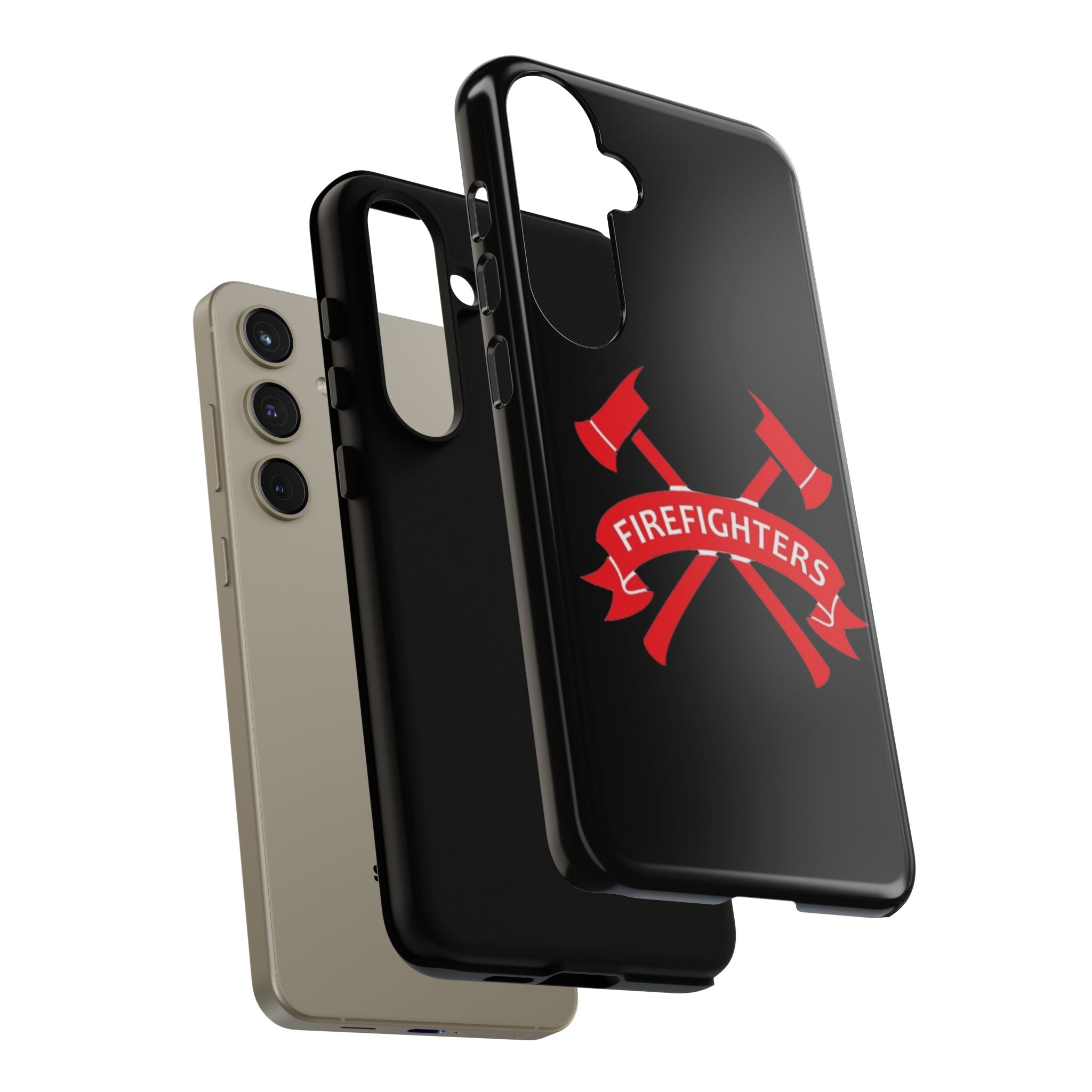 Firefighters Tough Phone Case — Red Crossed Axes Design