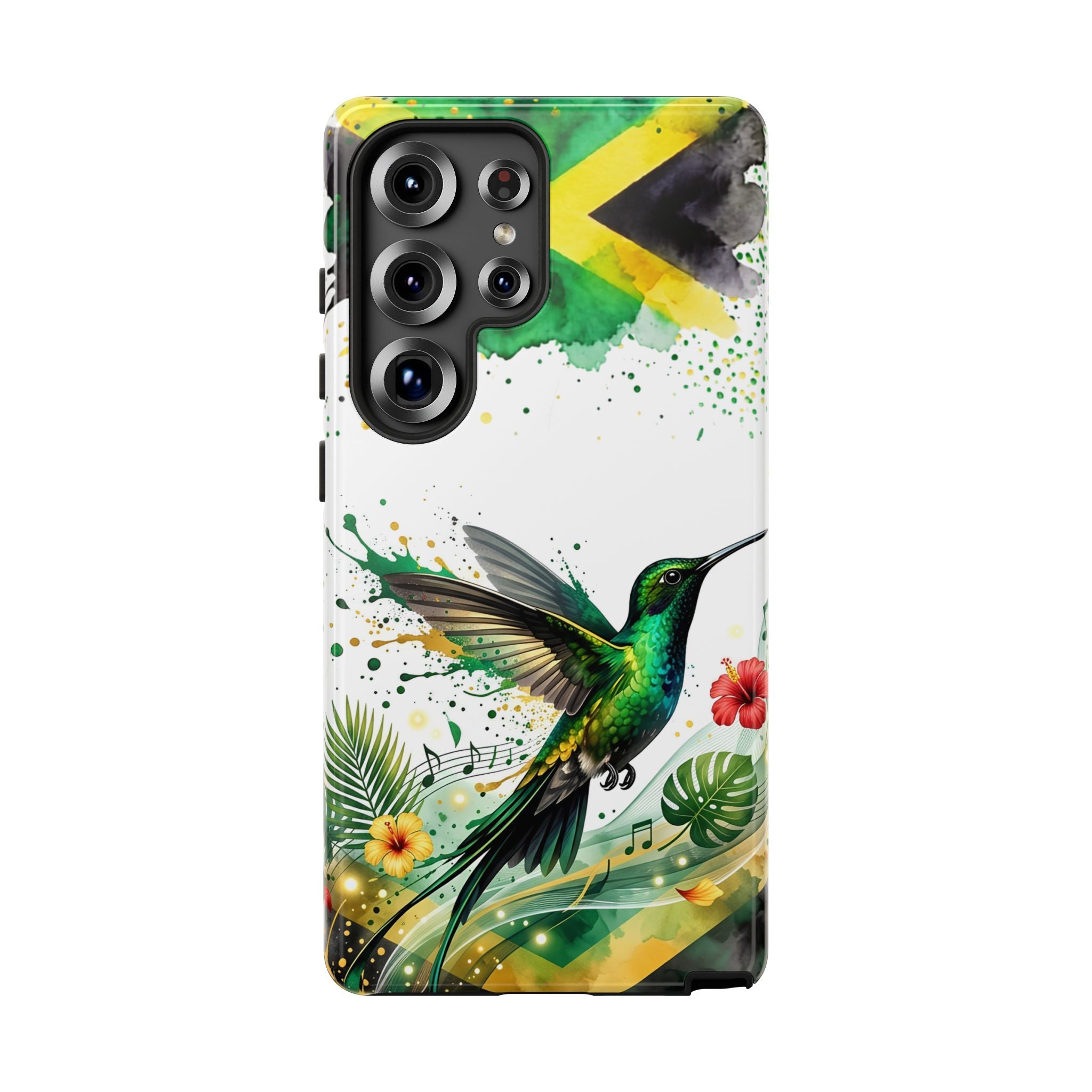 Hummingbird Jamaica Tough Phone Case – Tropical Floral Protective Cover
