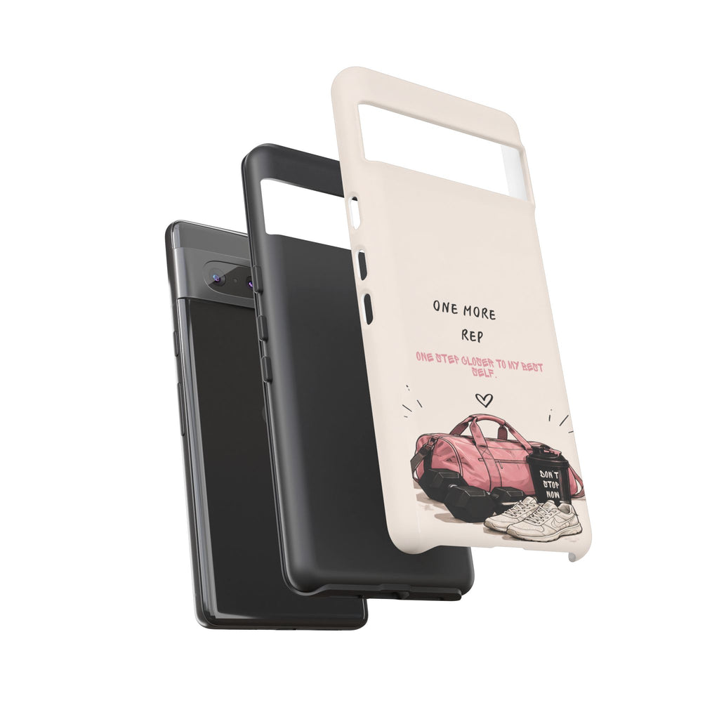 Gym Phone Case — "One More Rep" Workout Duffle & Sneakers Protective Case
