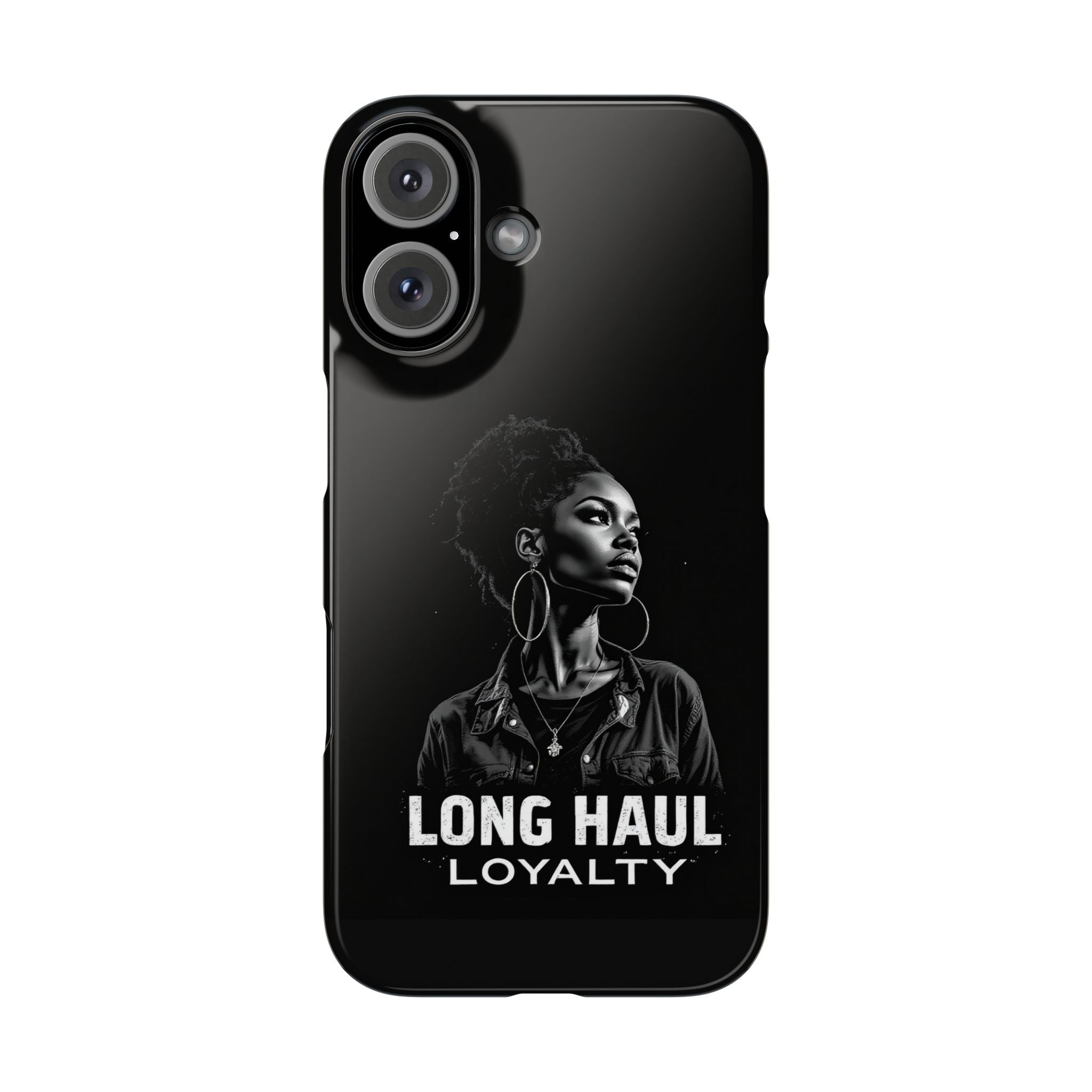 Phone Case — "Long Haul Loyalty" Black Portrait Snap Case