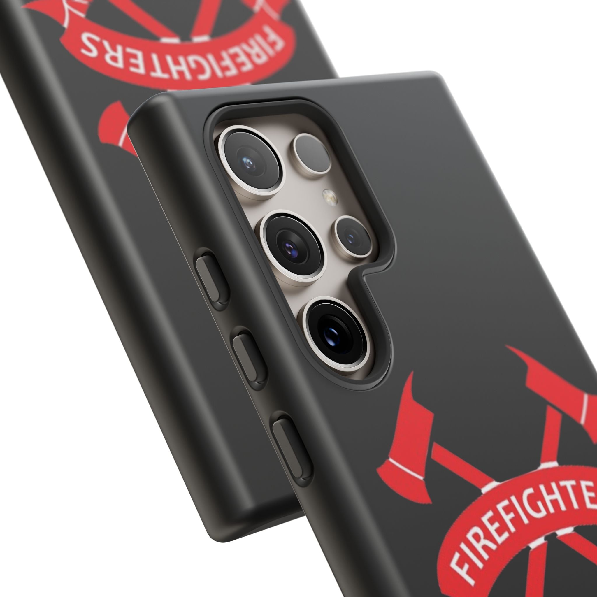 Firefighters Tough Phone Case — Red Crossed Axes Design