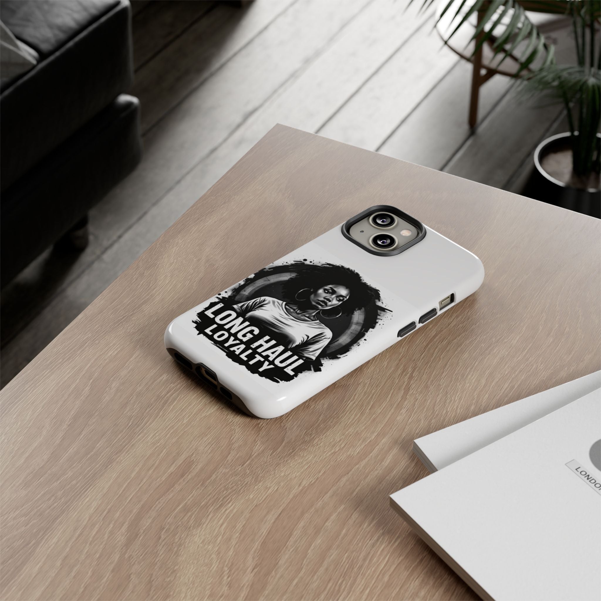 Phone Case — "Long Haul Loyalty" Black & White Portrait Protective Case