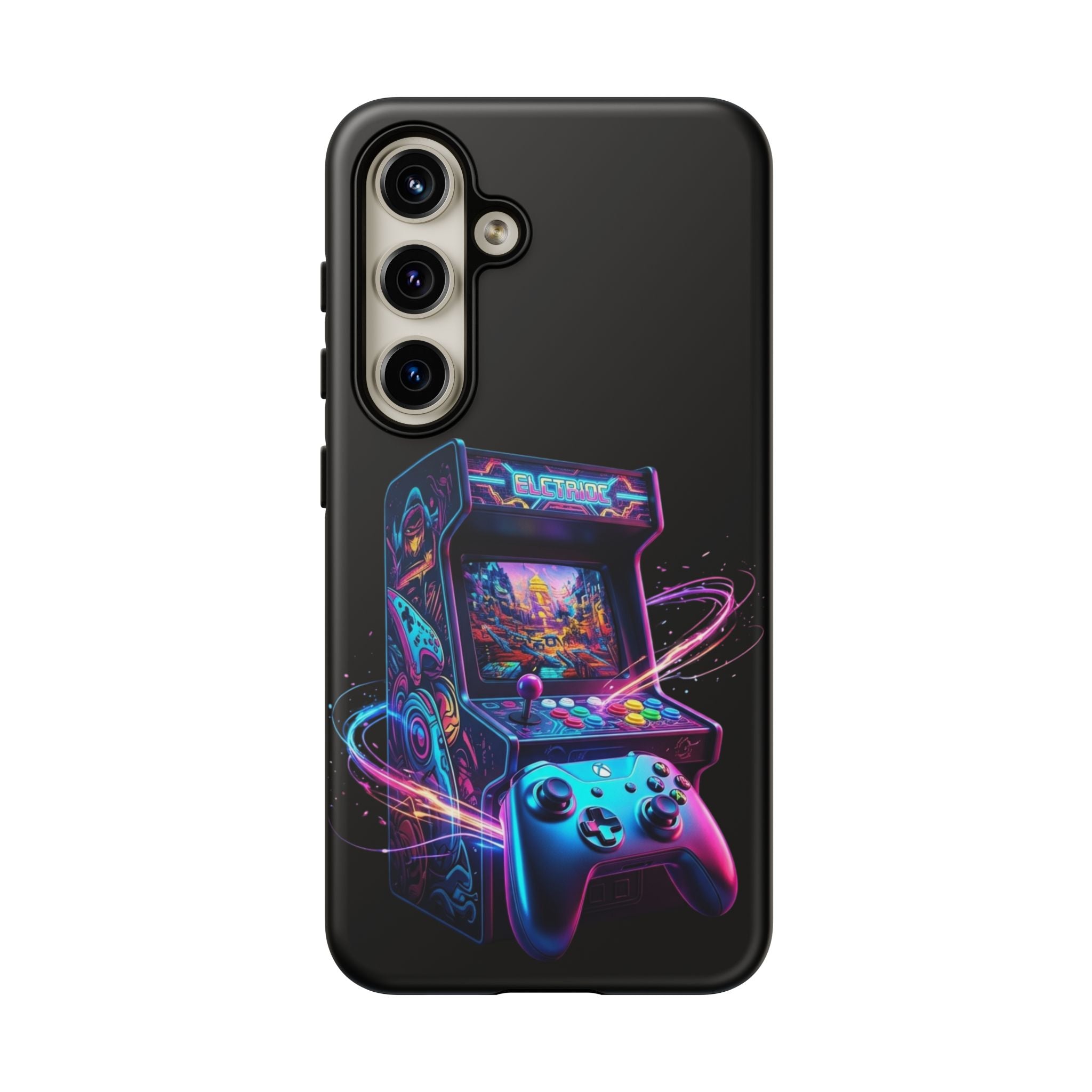 Retro Arcade Phone Case — Neon Gaming Controller Design