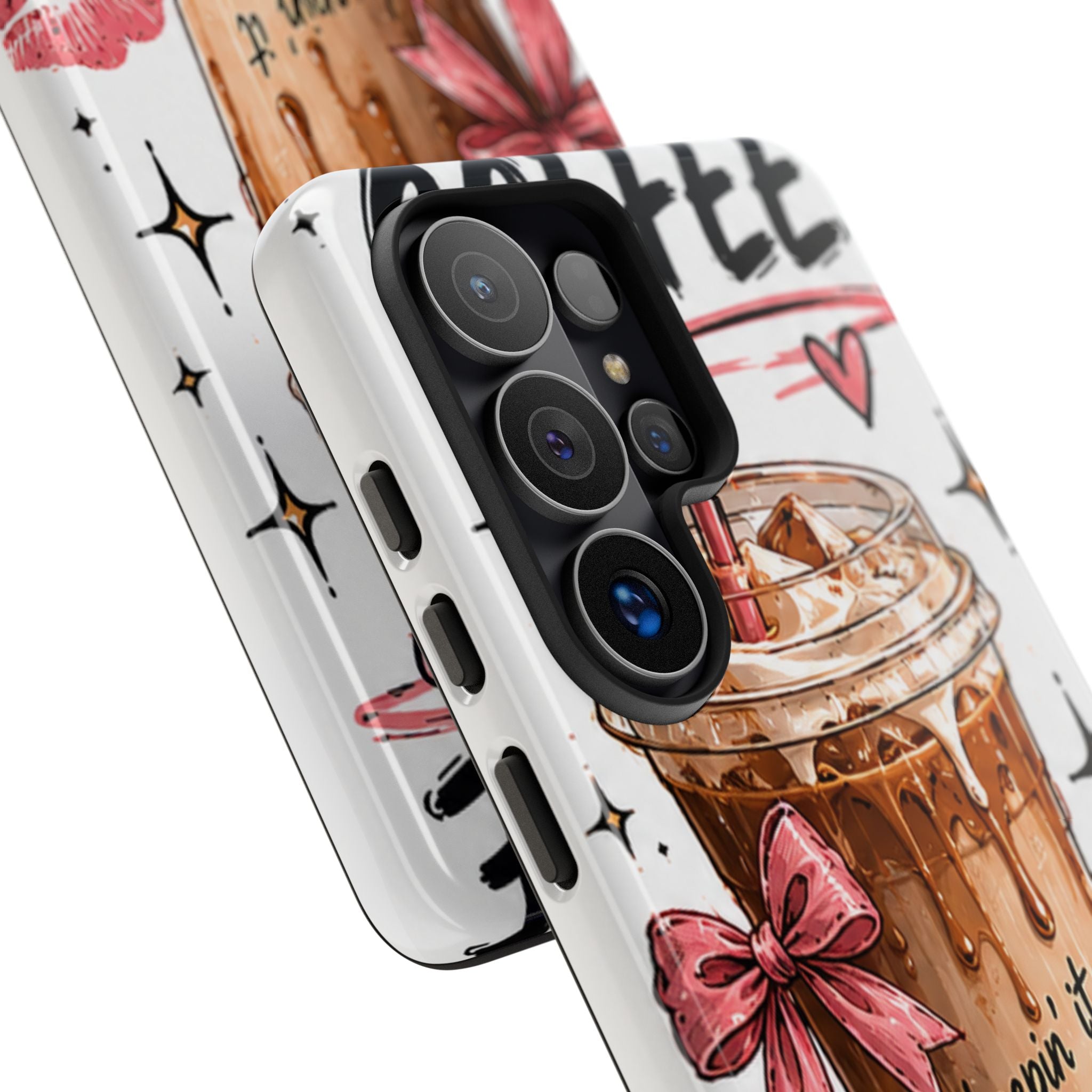 Phone Case — "Keepin' It Cute & Caffeinated" Iced Coffee Design