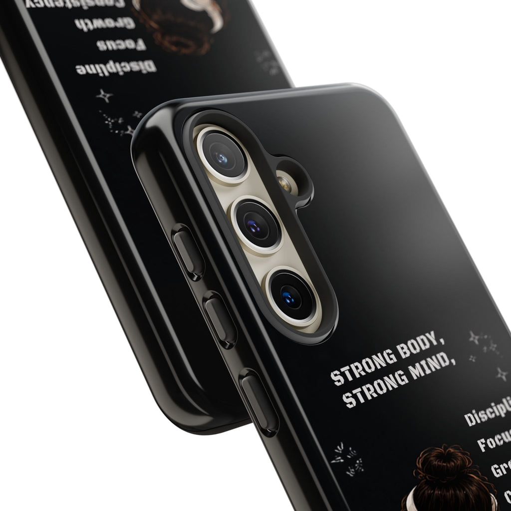 Strong Body, Strong Mind Phone Case — Motivational Fitness Protective Case