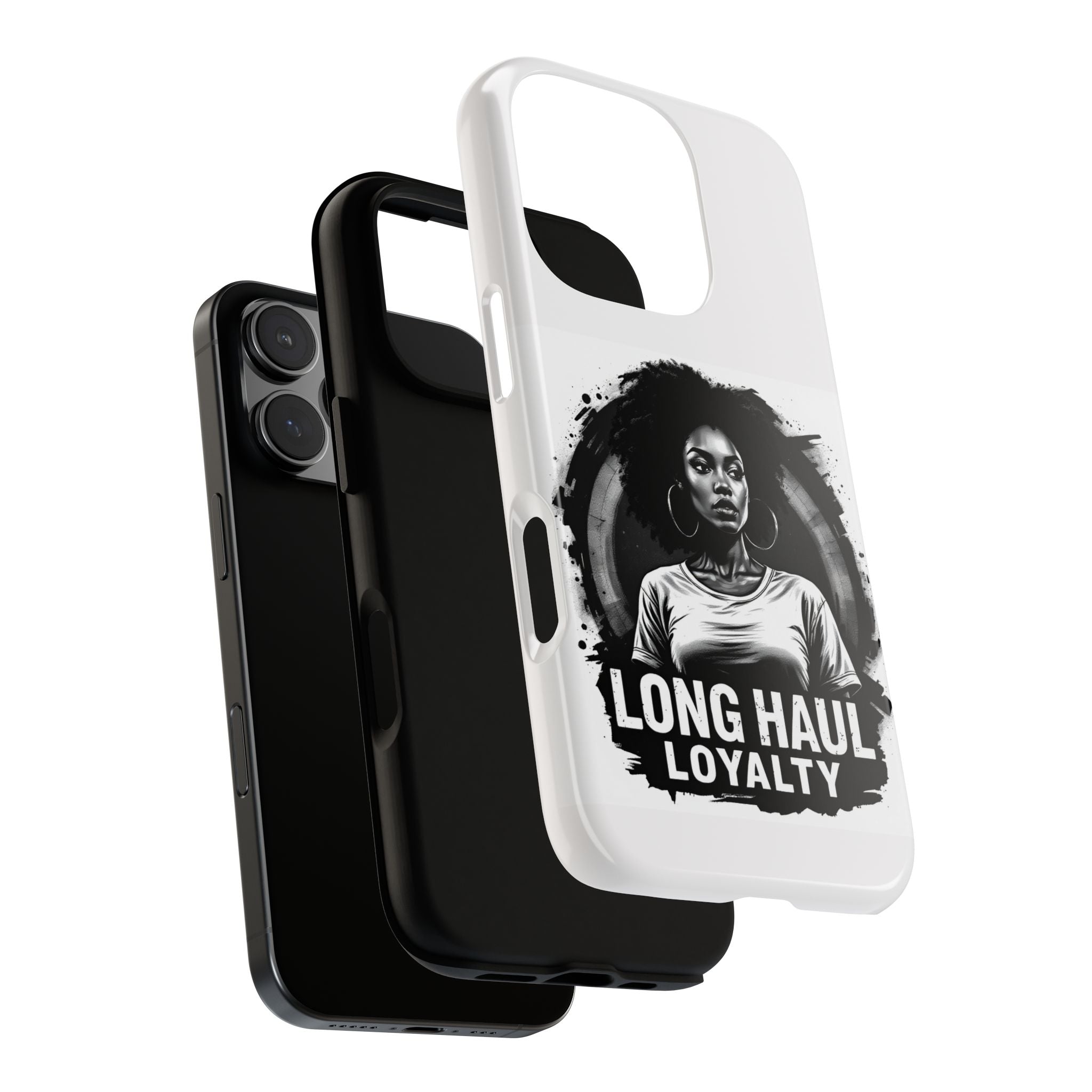 Phone Case — "Long Haul Loyalty" Black & White Portrait Protective Case