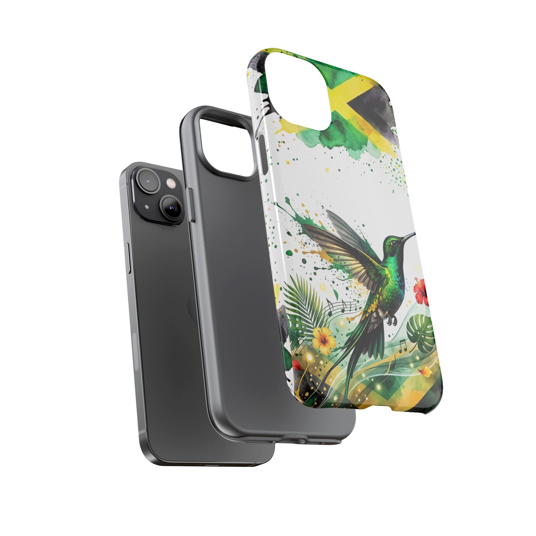 Hummingbird Jamaica Tough Phone Case – Tropical Floral Protective Cover