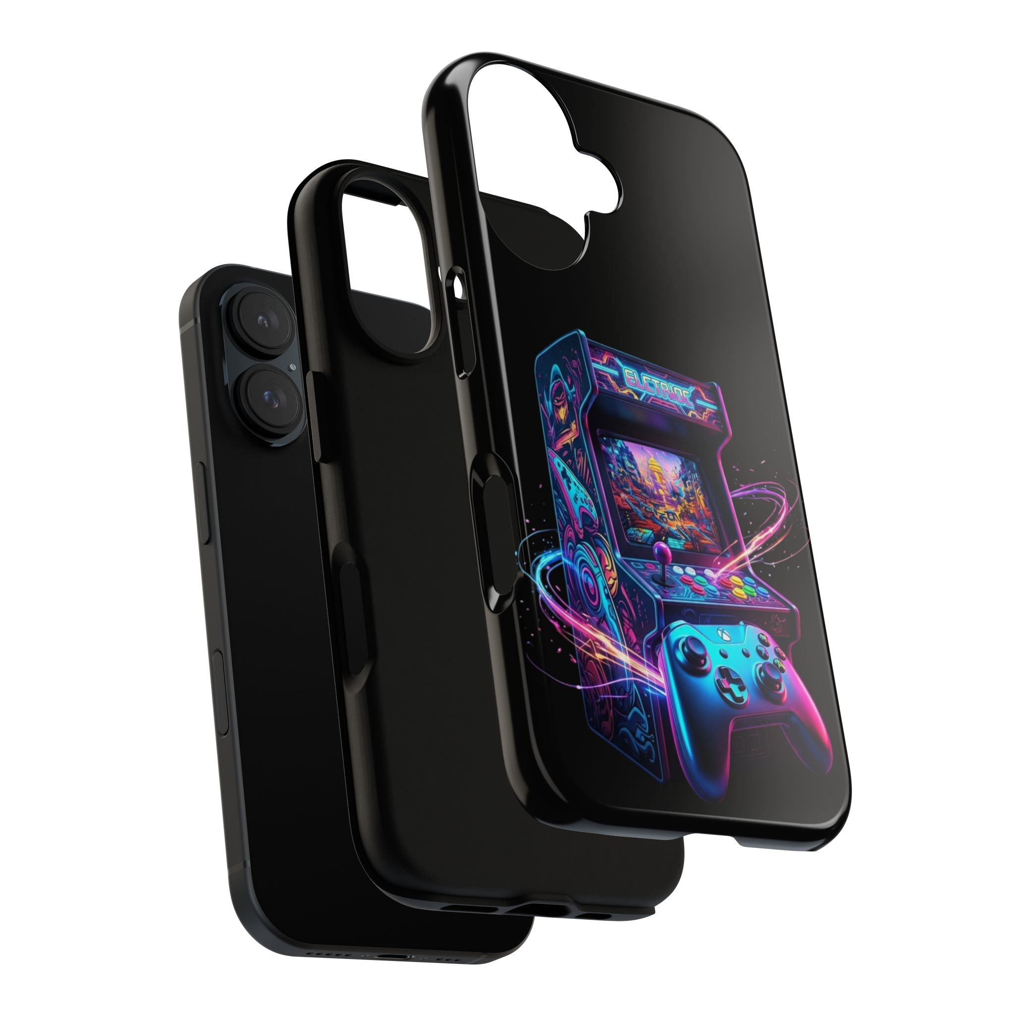 Retro Arcade Phone Case — Neon Gaming Controller Design