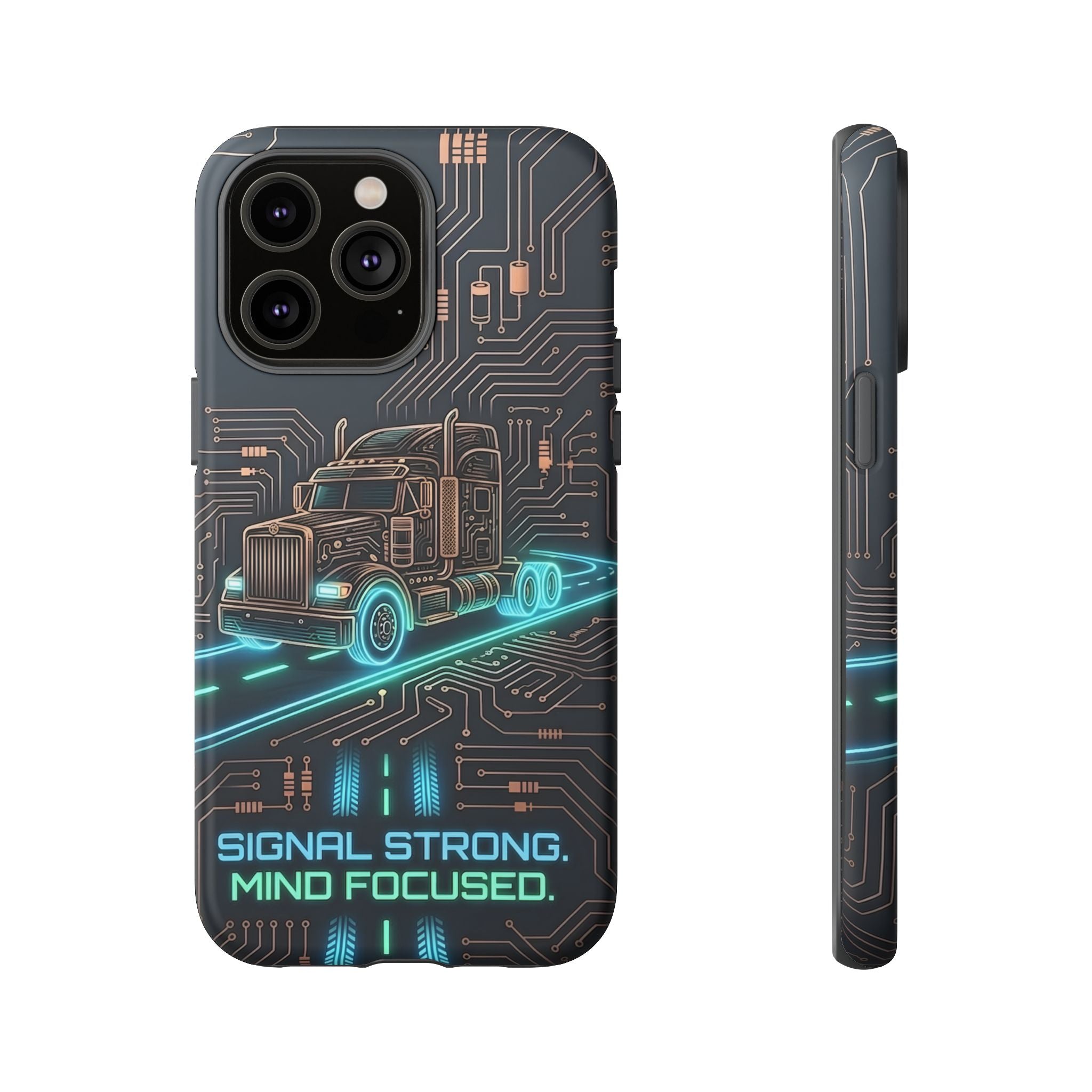 Truck Driver Gamer Phone Case — “Real Life. No Pause Button.”
