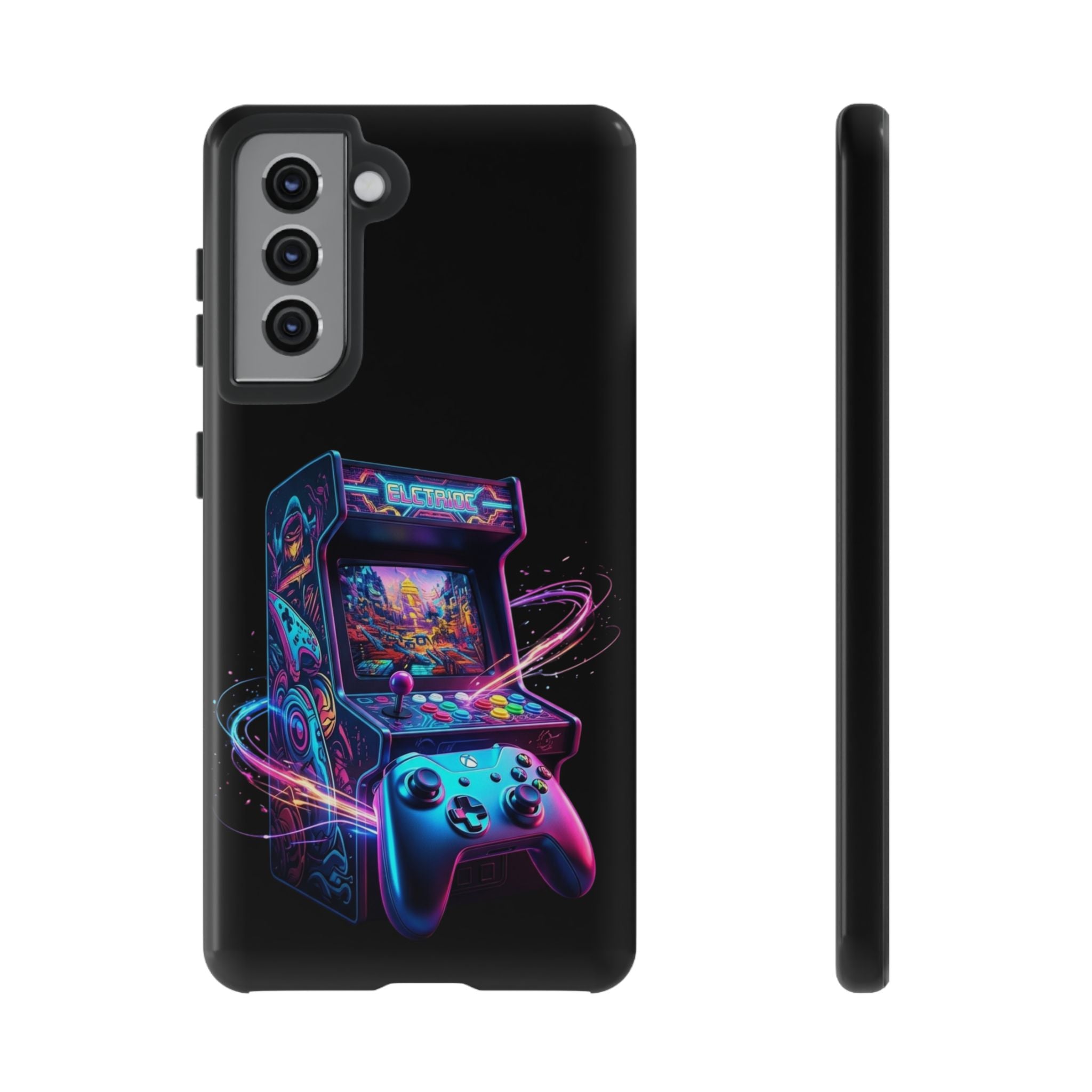 Retro Arcade Phone Case — Neon Gaming Controller Design