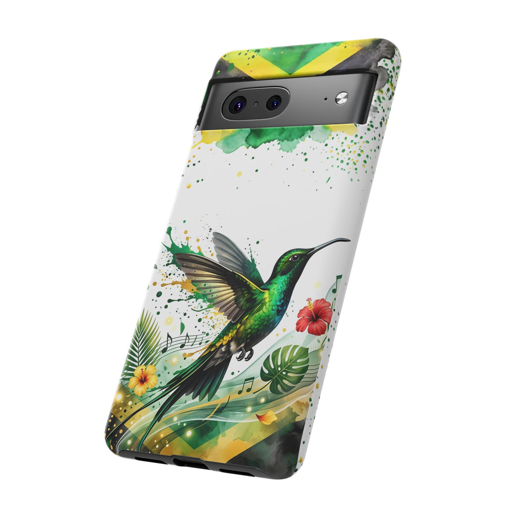 Hummingbird Jamaica Tough Phone Case – Tropical Floral Protective Cover